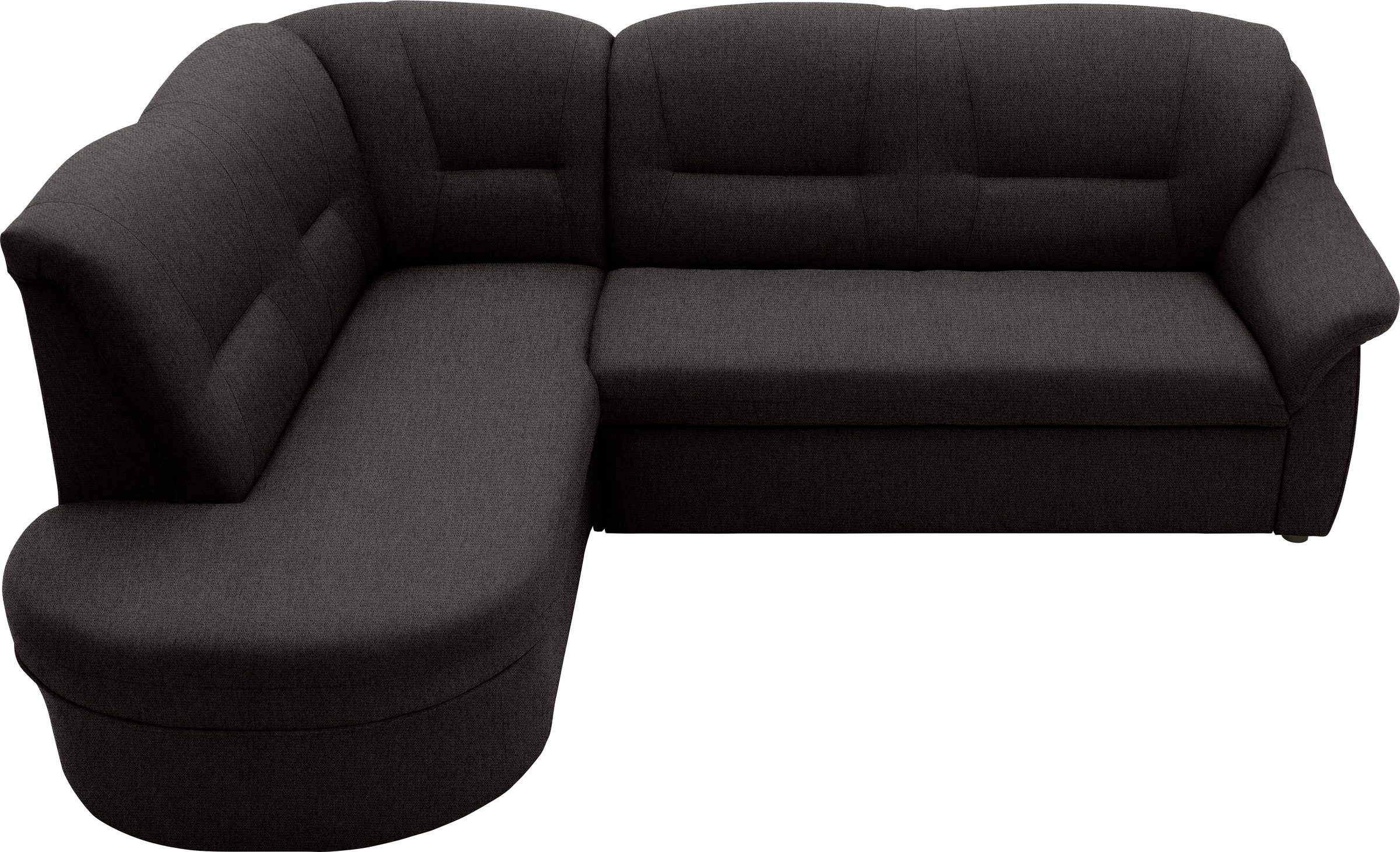 DOMO collection Ecksofa »Faenza für kleine Räume, Stellmaße 232,176cm, komfortabel, L-Form«, mit Ottomane, zeitlos, elegante Armlehnen, wahlweise mit Bettfunktion