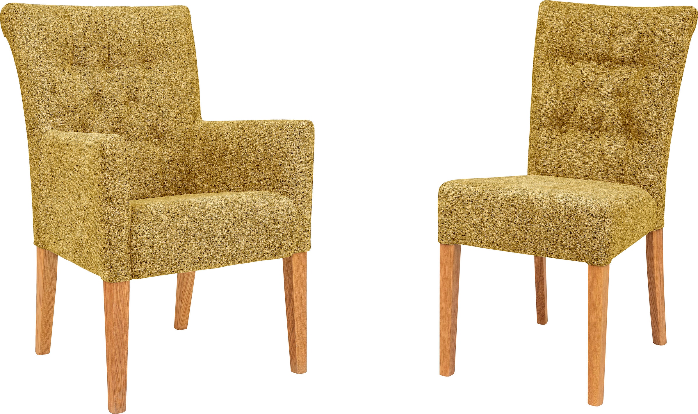Home affaire Polsterstuhl »Queen«, (Set), 4 St., Feinstruktur, Esszimmerstuhl mit Knopfheftung, 2er, 4er oder 6er-Set