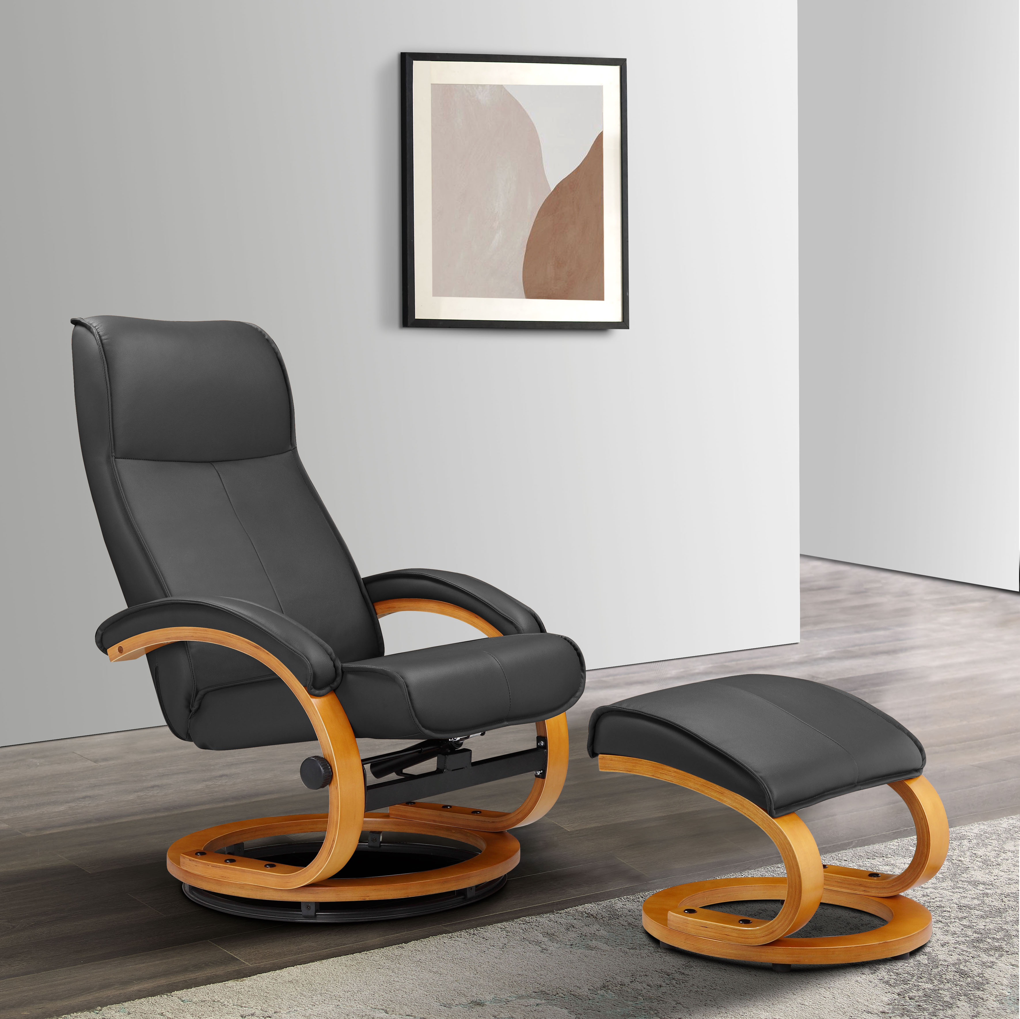 OTTO home Relaxsessel "mit Hocker PARIS Naturleder- OTTO. Verlässliche Qualität." Set, bestehend aus Sessel und Hocker, 2 Stk. tlg. Relaxfunktion, Dreh- und Kippfunktion, Unser Dauertiefpreis