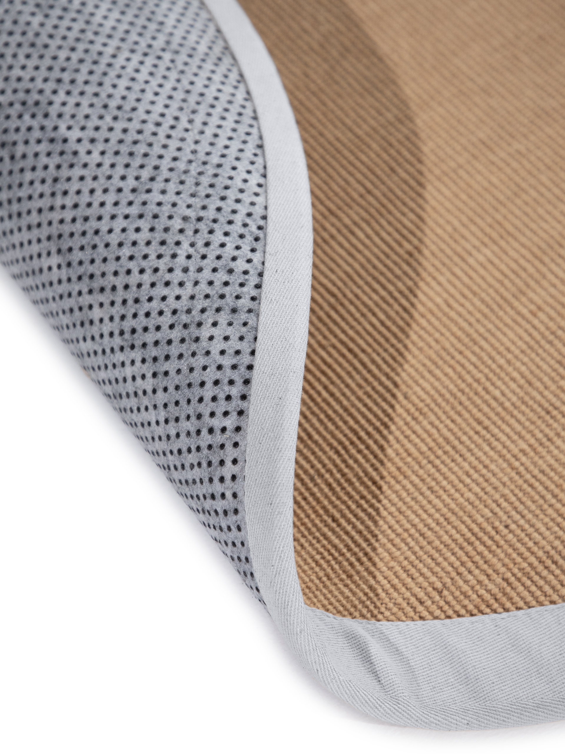 carpetfine Sisalteppich »Sisal«, rund, 5 mm Höhe, mit farbiger Bordüre, Anti-Rutsch Rückseite