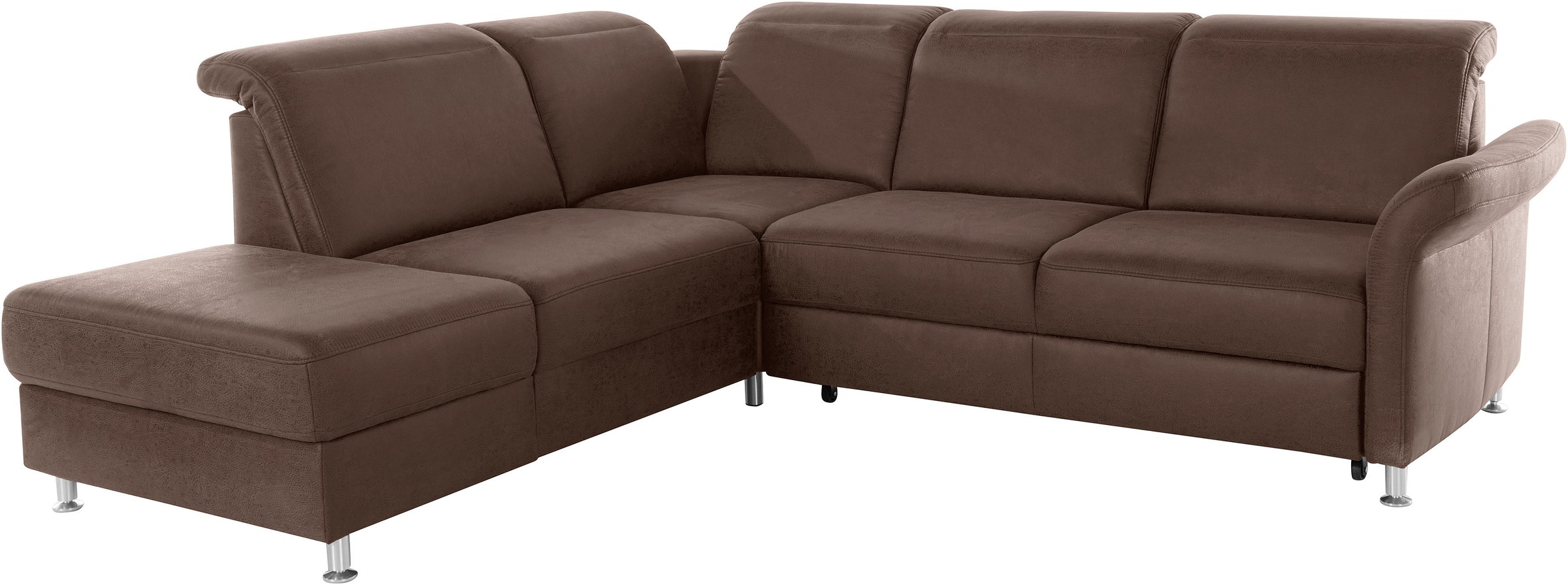 Thumbnail - sit&more Ecksofa "Darwin L-Form" inklusive Federkern, wahlweise mit Kopfteilverstellung, Bettfunktion