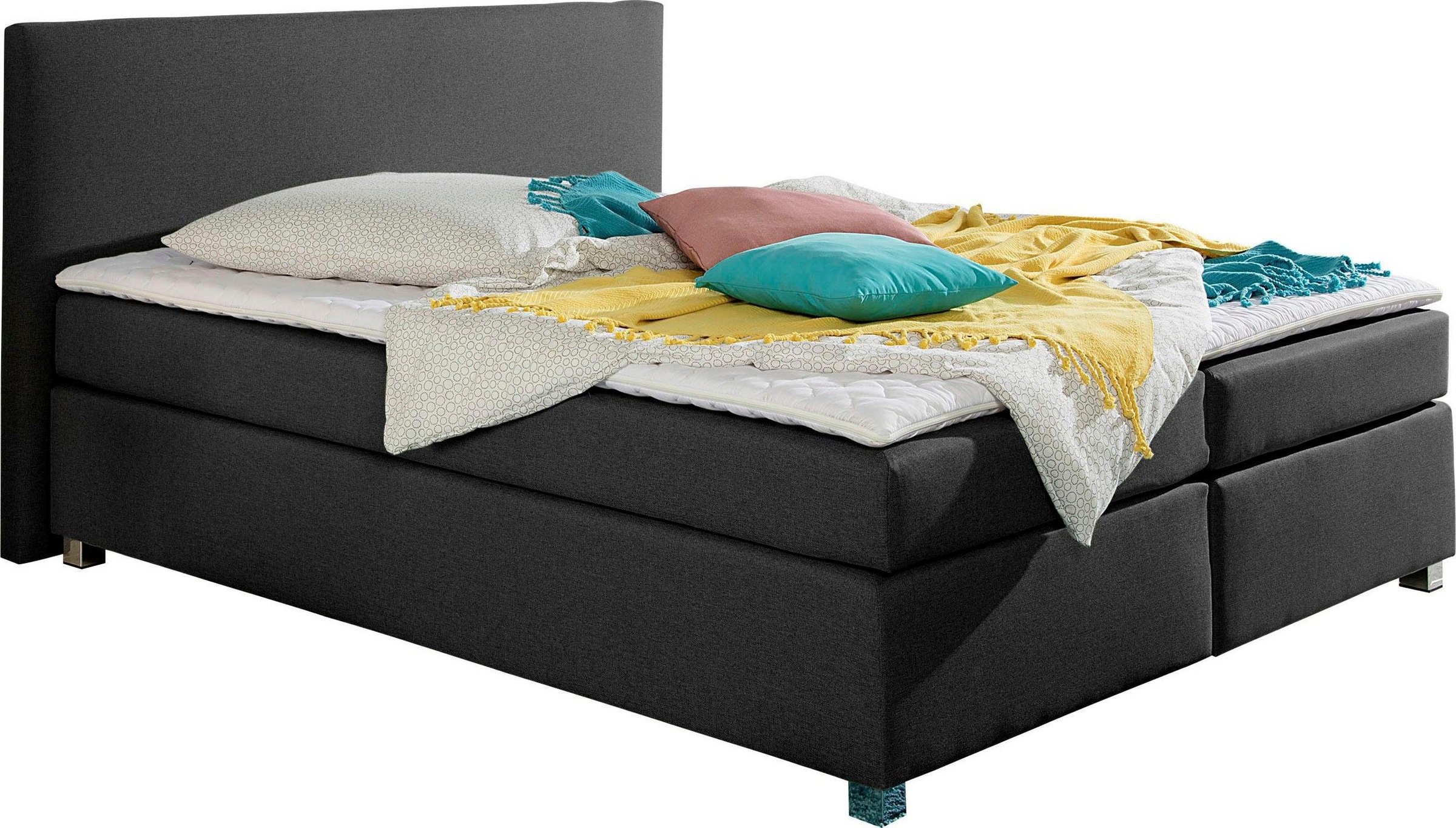 INOSIGN Boxspringbett »Eliana«, inkl. Topper, in 4 Breiten, 3 Matratzenarten und 2 Härtegraden