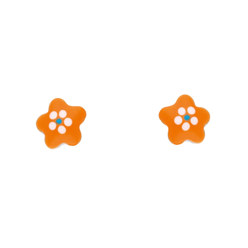 Adelia´s Paar Ohrhänger »925 Silber Ohrringe Ohrstecker Blüte - orange«