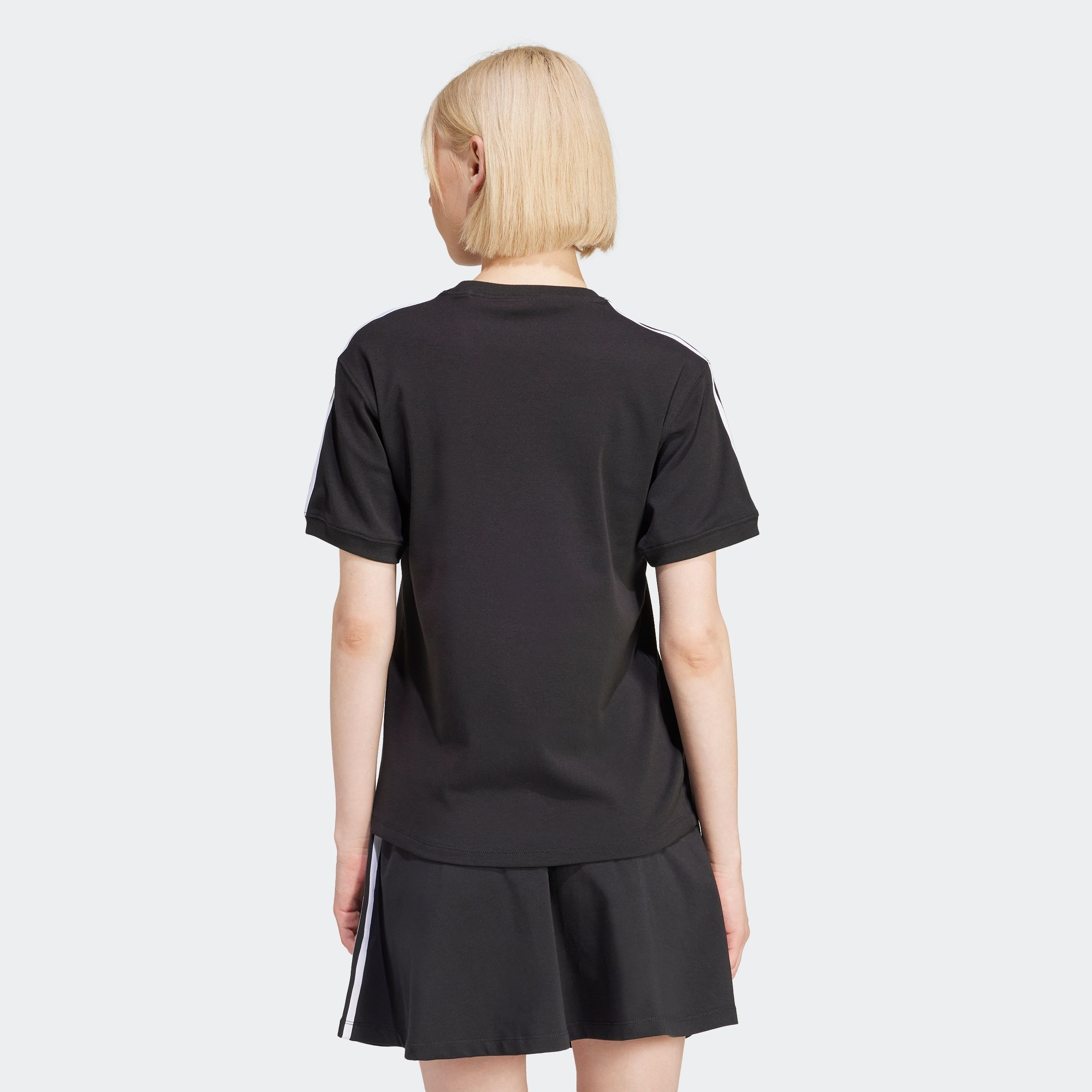 Thumbnail - adidas Originals T-Shirt "3 STRIPE TEE" ohne Verschluss, mit Rippdetails, aus Baumwolle und Elasthan