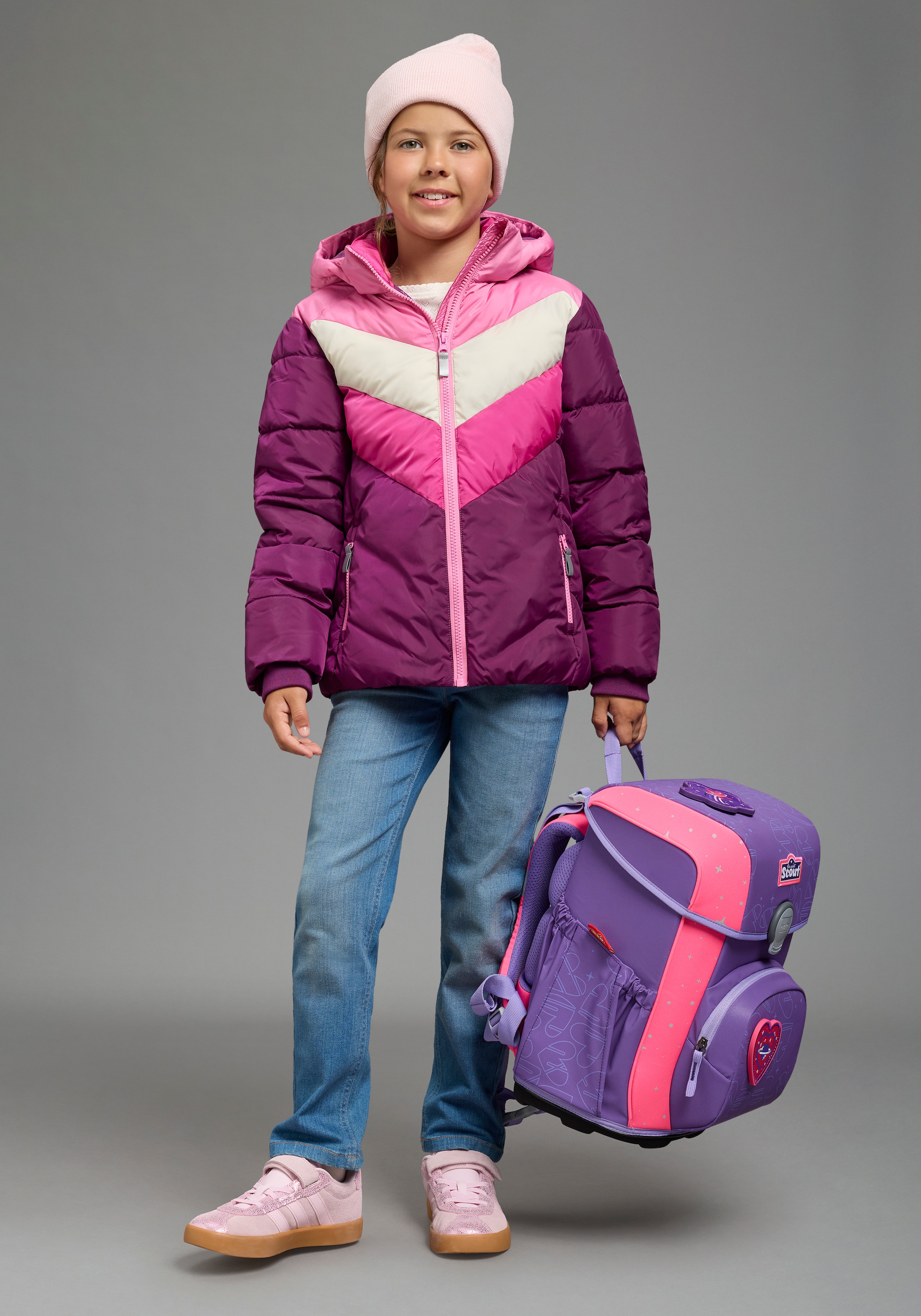 Scout Winterjacke »Gesteppte Jacke, Colorblocking - NEU von SCOUT« mit Kapuze Warme Steppjacke mit Kontrasteinsätzen, Fleecefutter
