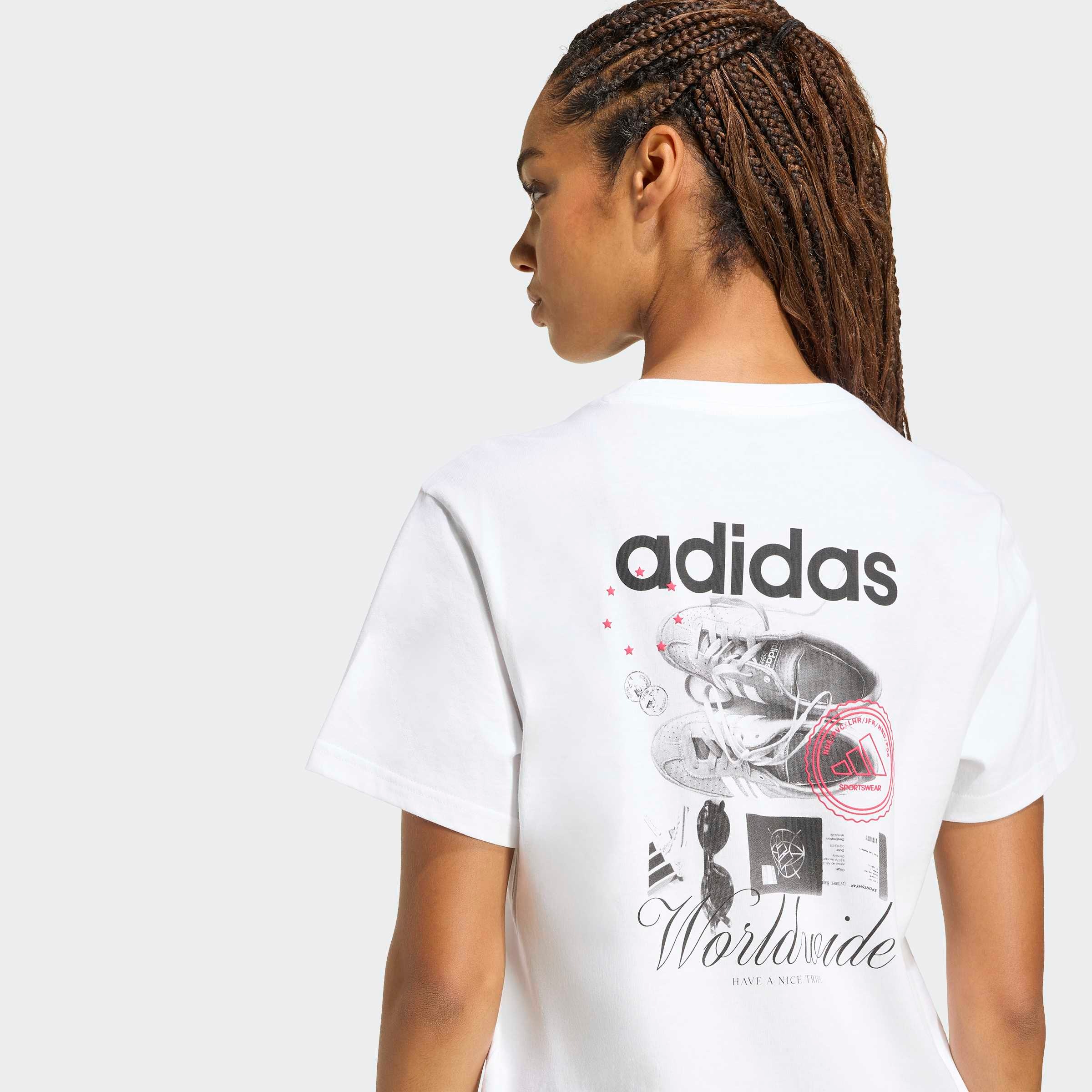 adidas Sportswear T-Shirt »TRAVEL GRAFIK ; LOCKER GESCHNITTEN«