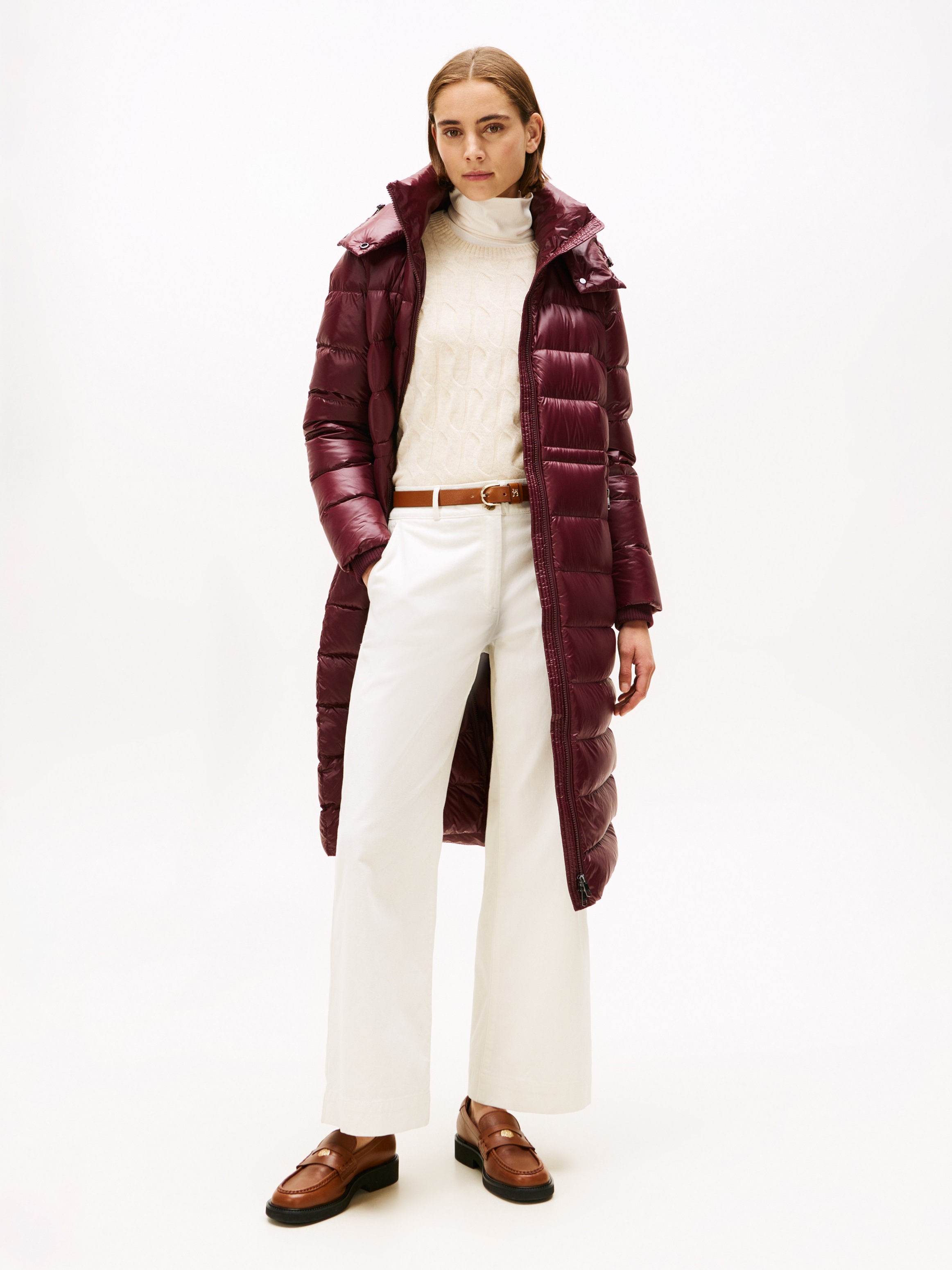 Thumbnail - Tommy Hilfiger Steppmantel "GLOSS HW DOWN WAIST REG MAXI" in leicht glänzender Optik