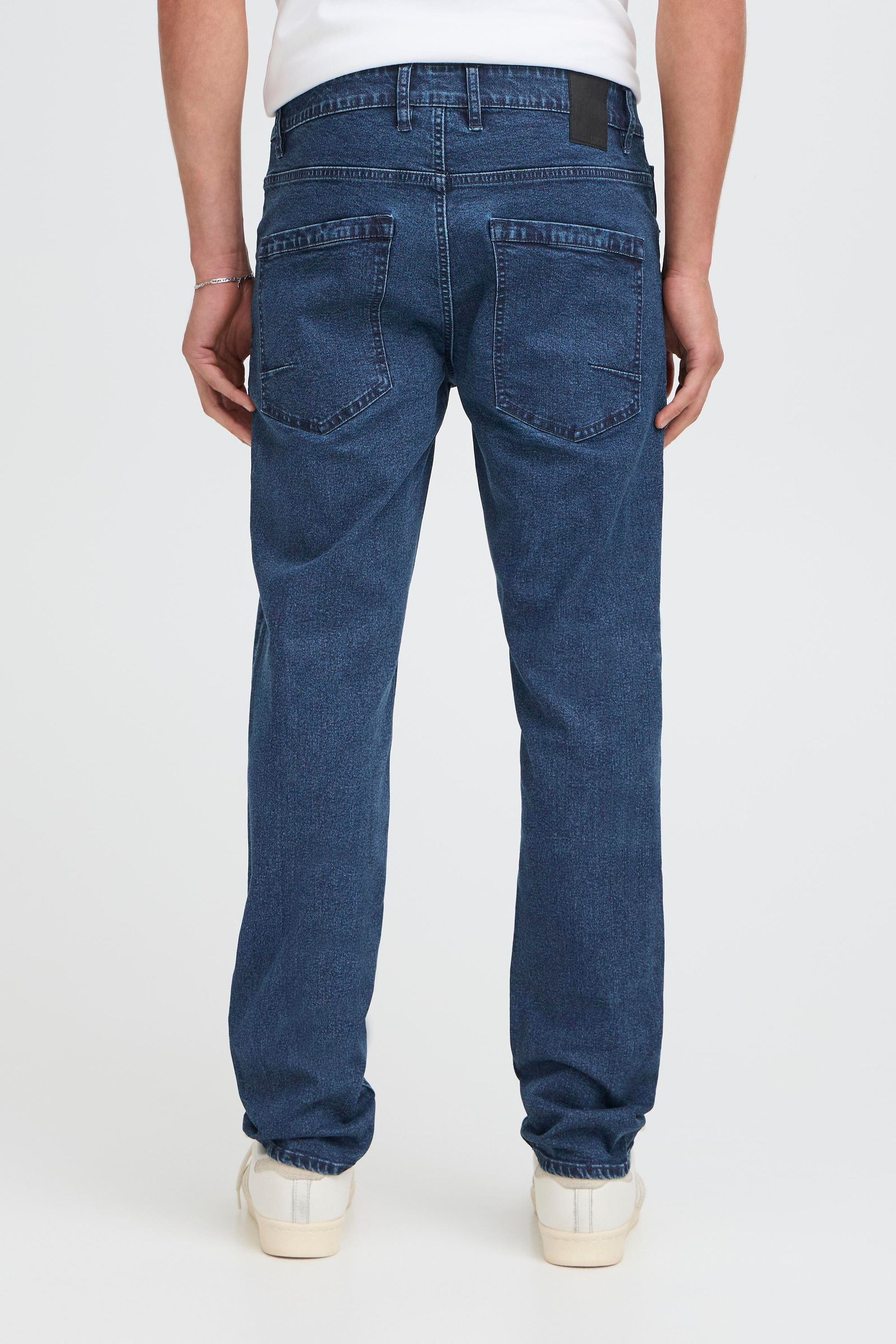 !solid Slim-fit-Jeans SOLID "Slim-fit-Jeans SDSASHA", Herren, Gr. 38, Länge 34, blau (dunkelblau denim), Obermaterial: 68% Baumwolle CO. 27% Polyester PES. 3% Viskose CV. 2% Elasthan EL., Jeans Slim-fit-Jeans 3