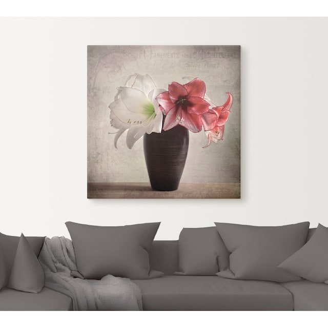 Artland Wandbild »Amaryllis Vintage I«, Blumen, (1 St.), als Alubild,  Leinwandbild, Wandaufkleber oder Poster in versch. Größen bestellen | BAUR