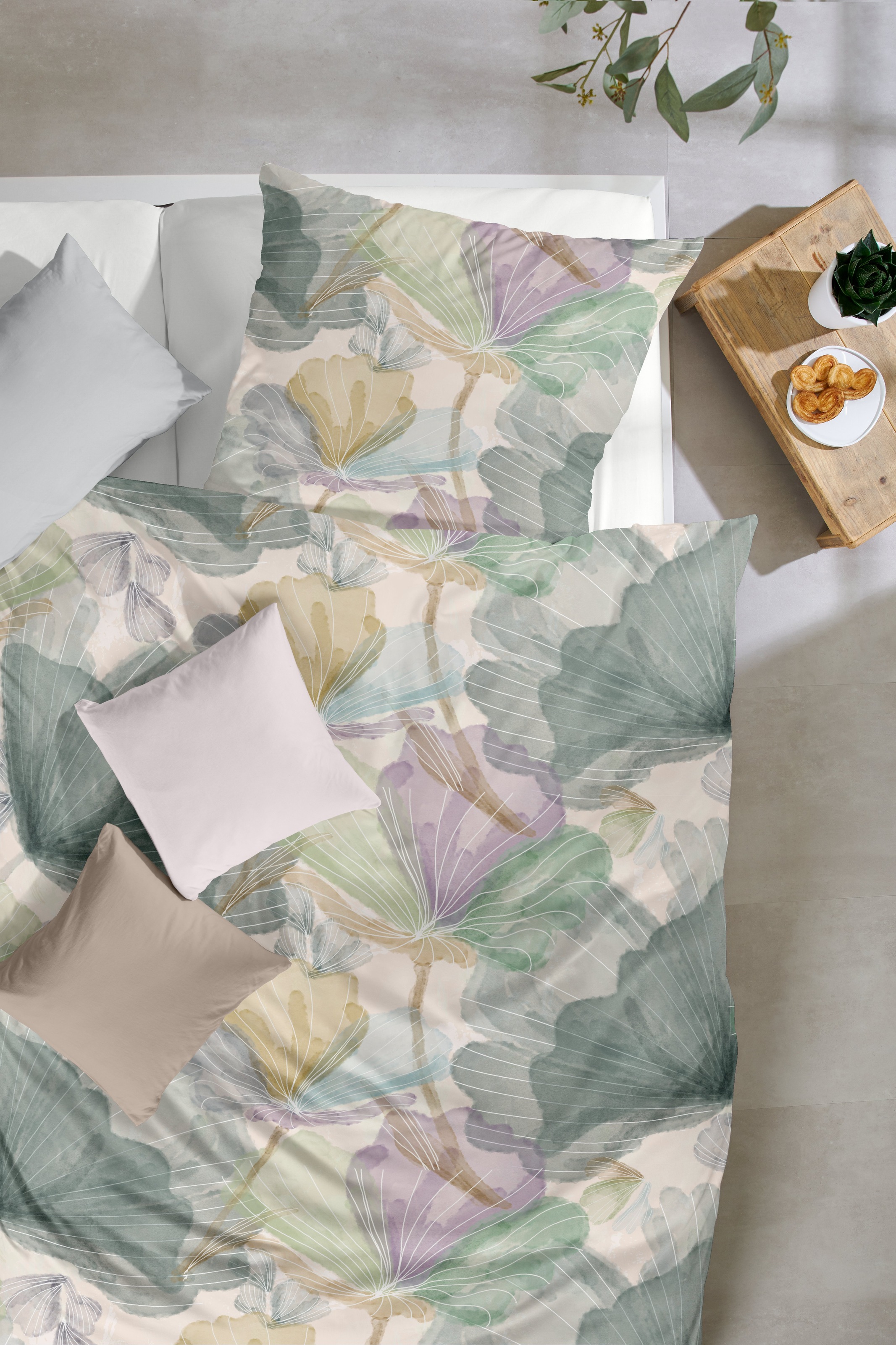 Thumbnail - Primera Bettwäsche "Mako-Satin -Bettwäsche Lucida" 2 Stk. tlg. mit frischem Blumendesign