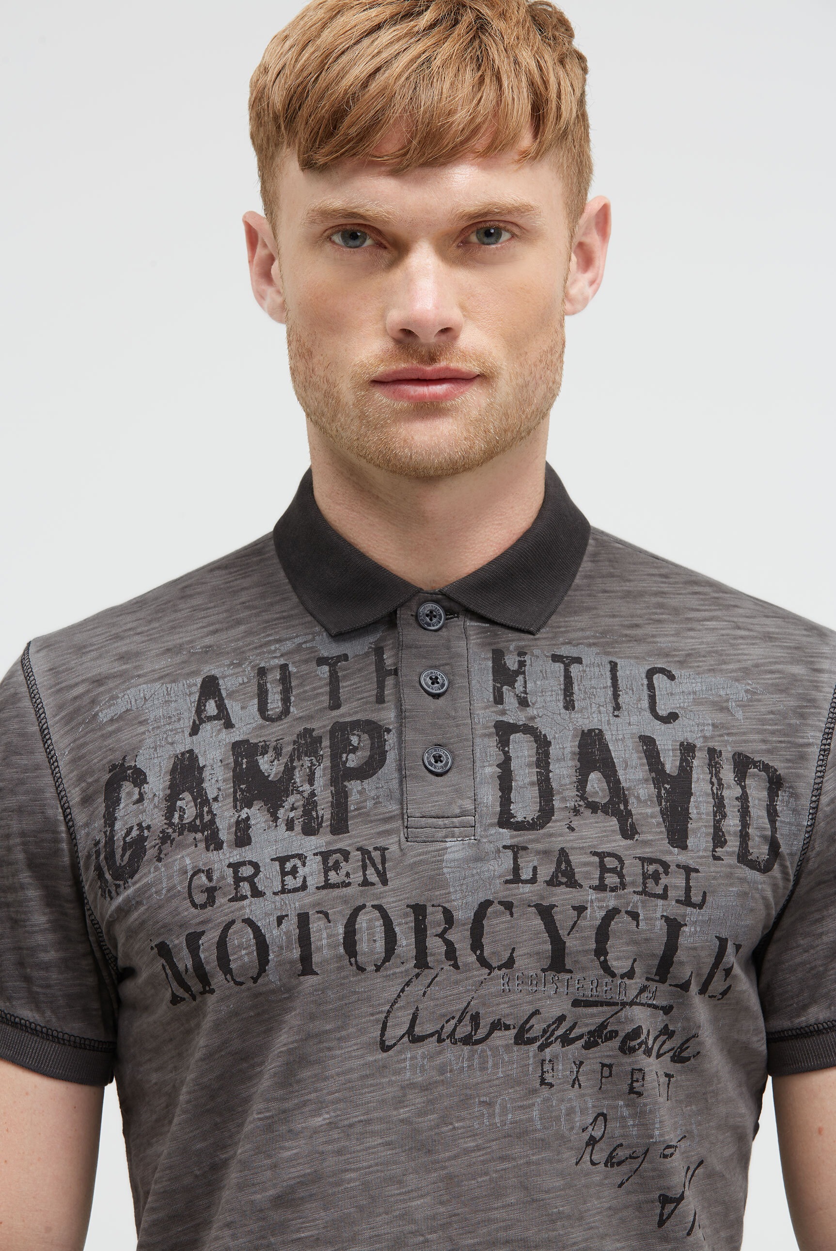 CAMP DAVID Poloshirt, mit Vintage-Waschung