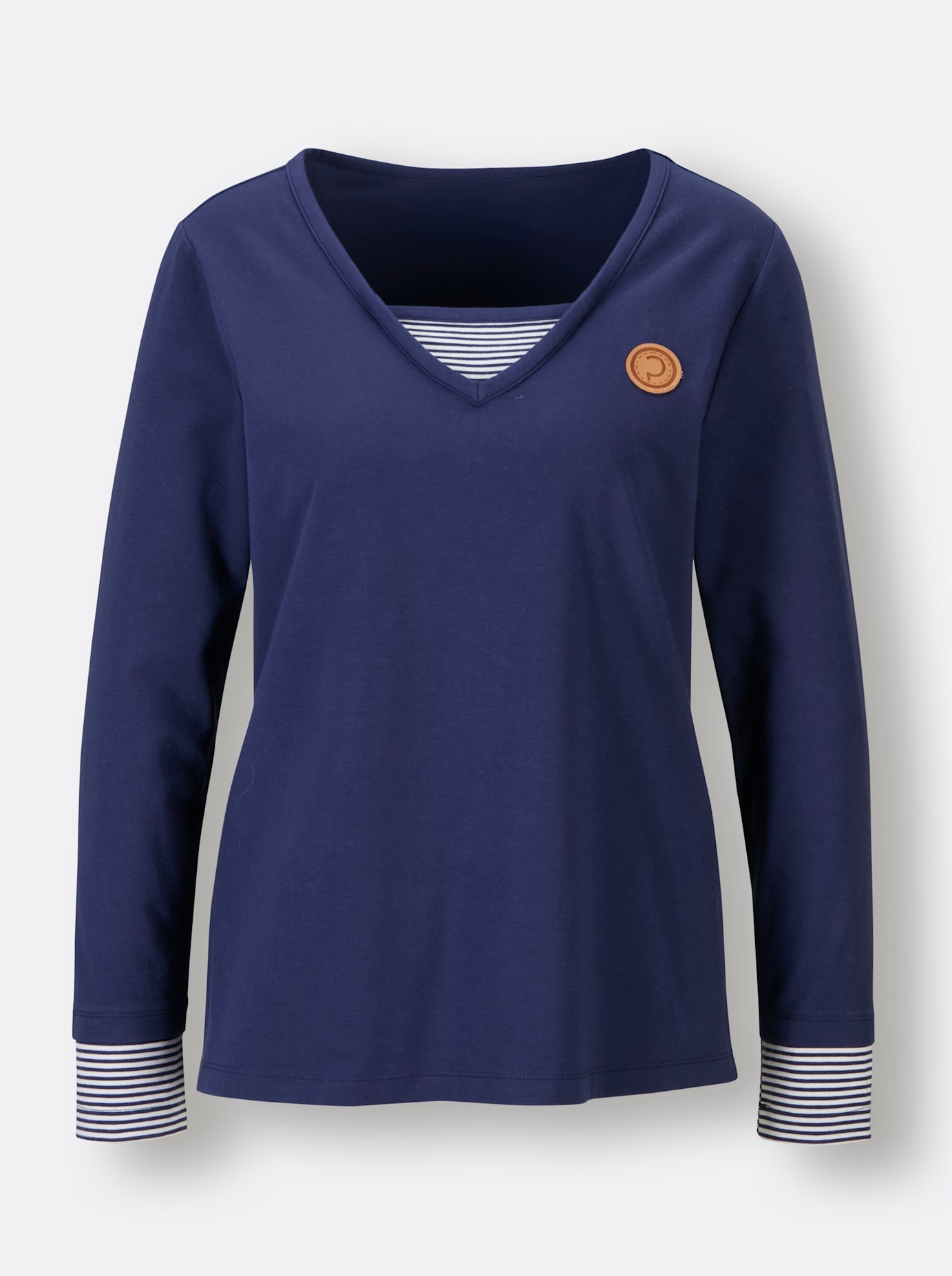 CREATION L PREMIUM Langarmshirt »Pima-Baumwoll-Shirt«, (1 tlg.)