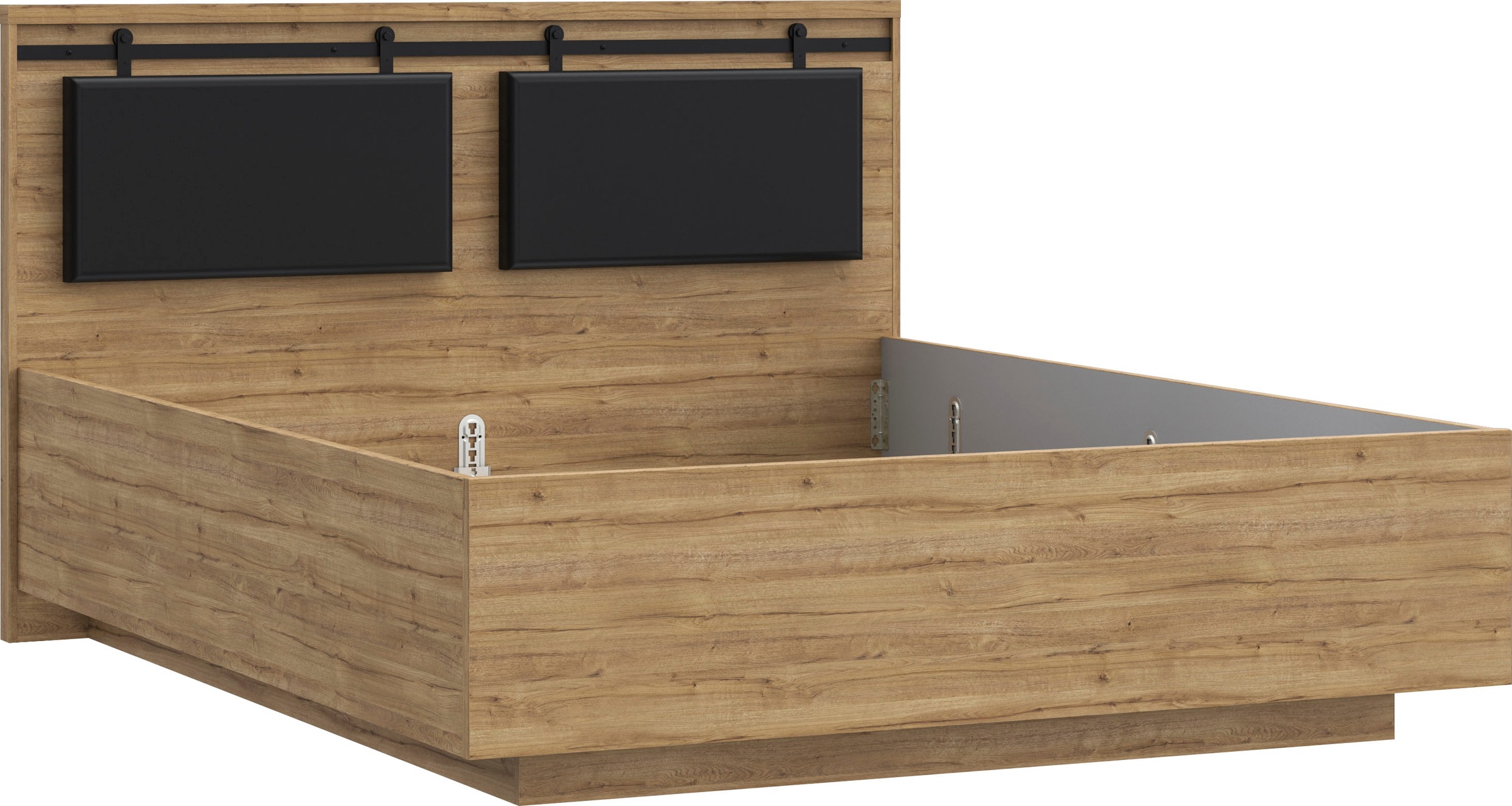 FORTE Bettgestell "Belastbarkeit 240 KG, gepolstertes Kopfteil in moderner günstig online kaufen