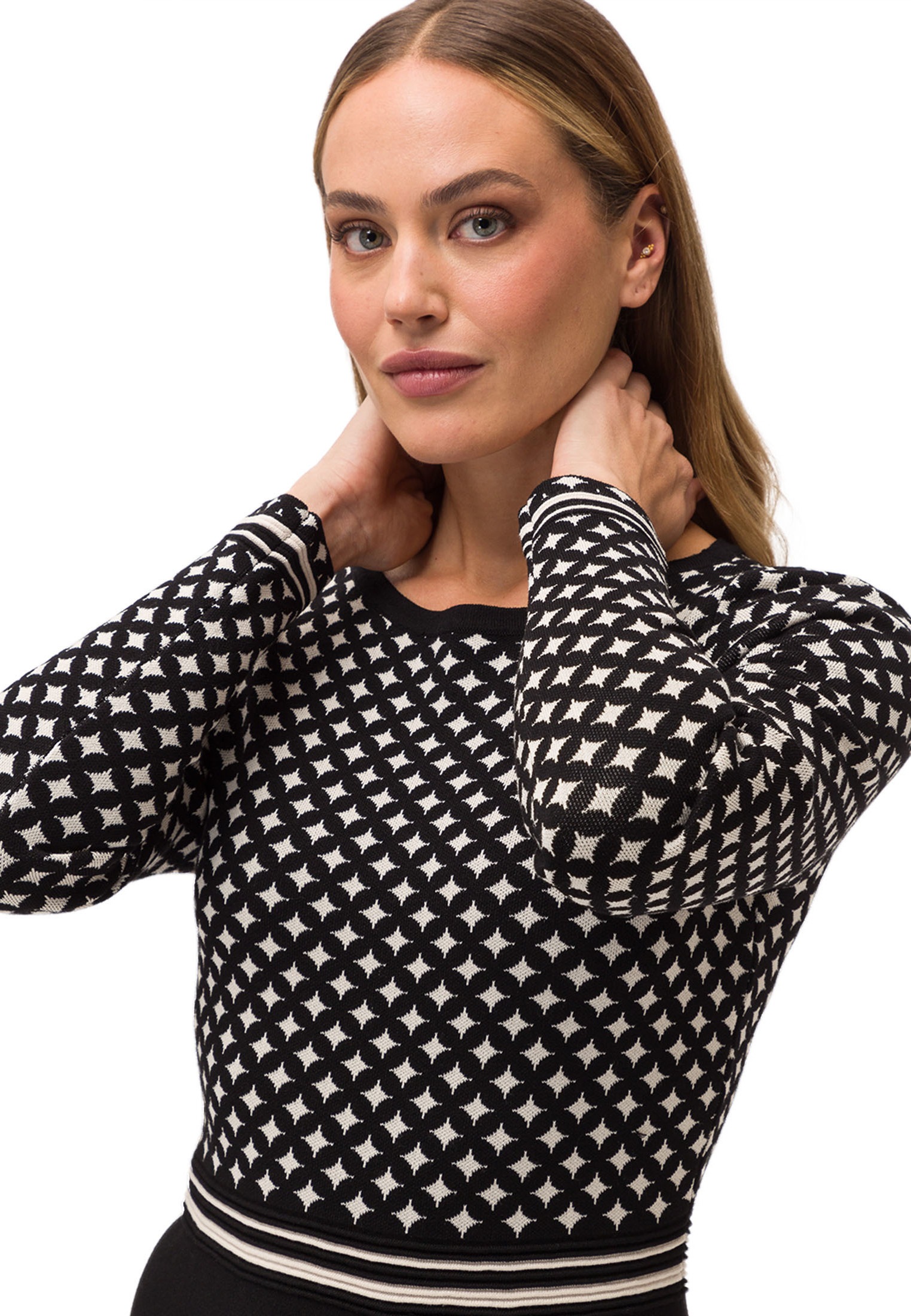 Zero Strickkleid »zero Strickkleid grafisches Muster«, Plain/ohne Details