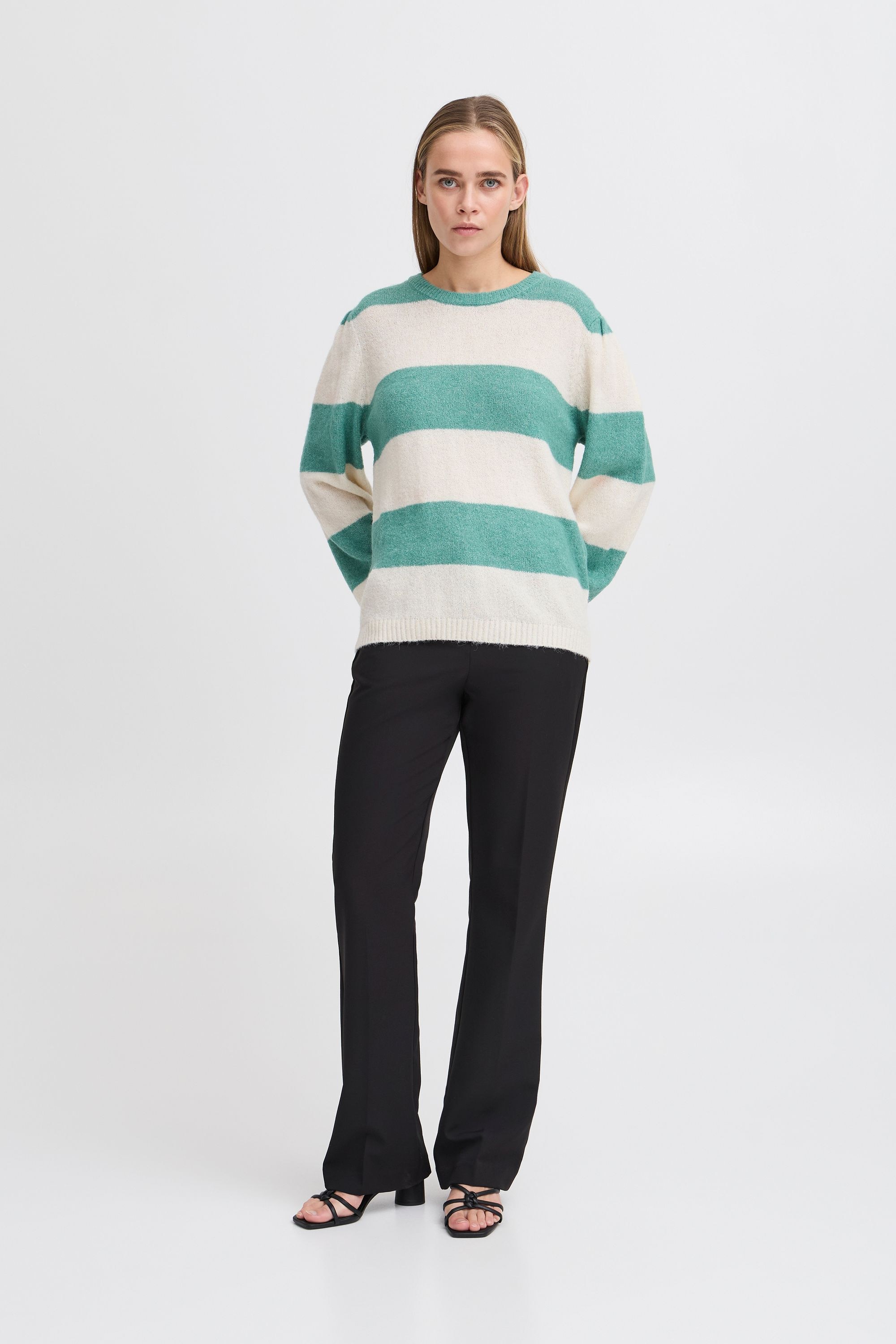 Ichi Strickpullover »Strickpullover IHDUSTY LS STRIPE«