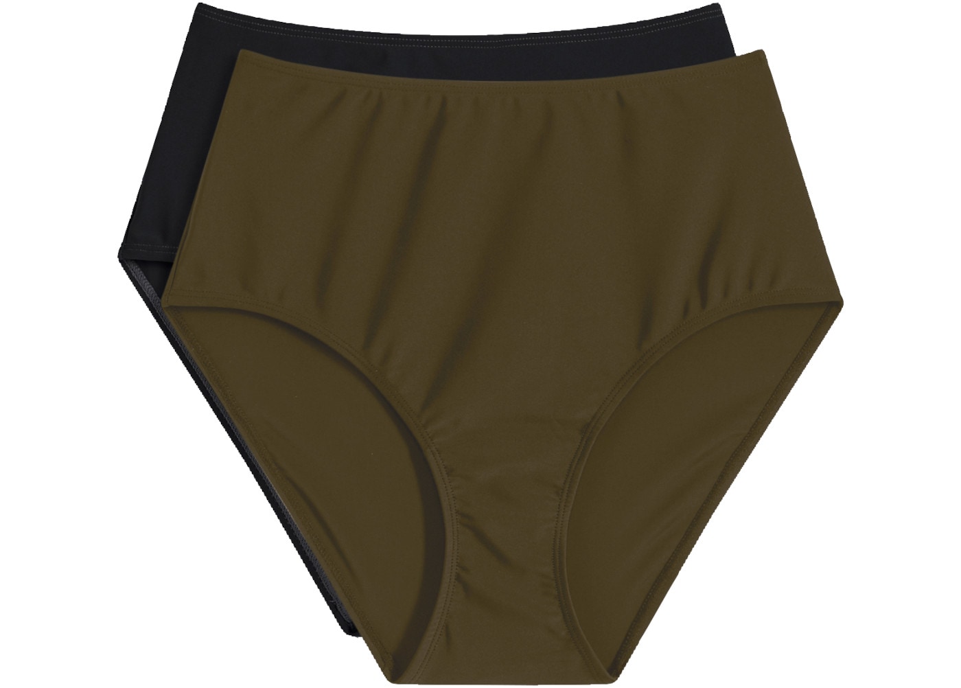 bonprix Highwaist-Bikini-Hose Packung, 2er,  im praktischen 2er-Pack, mit Futter aus Polyester