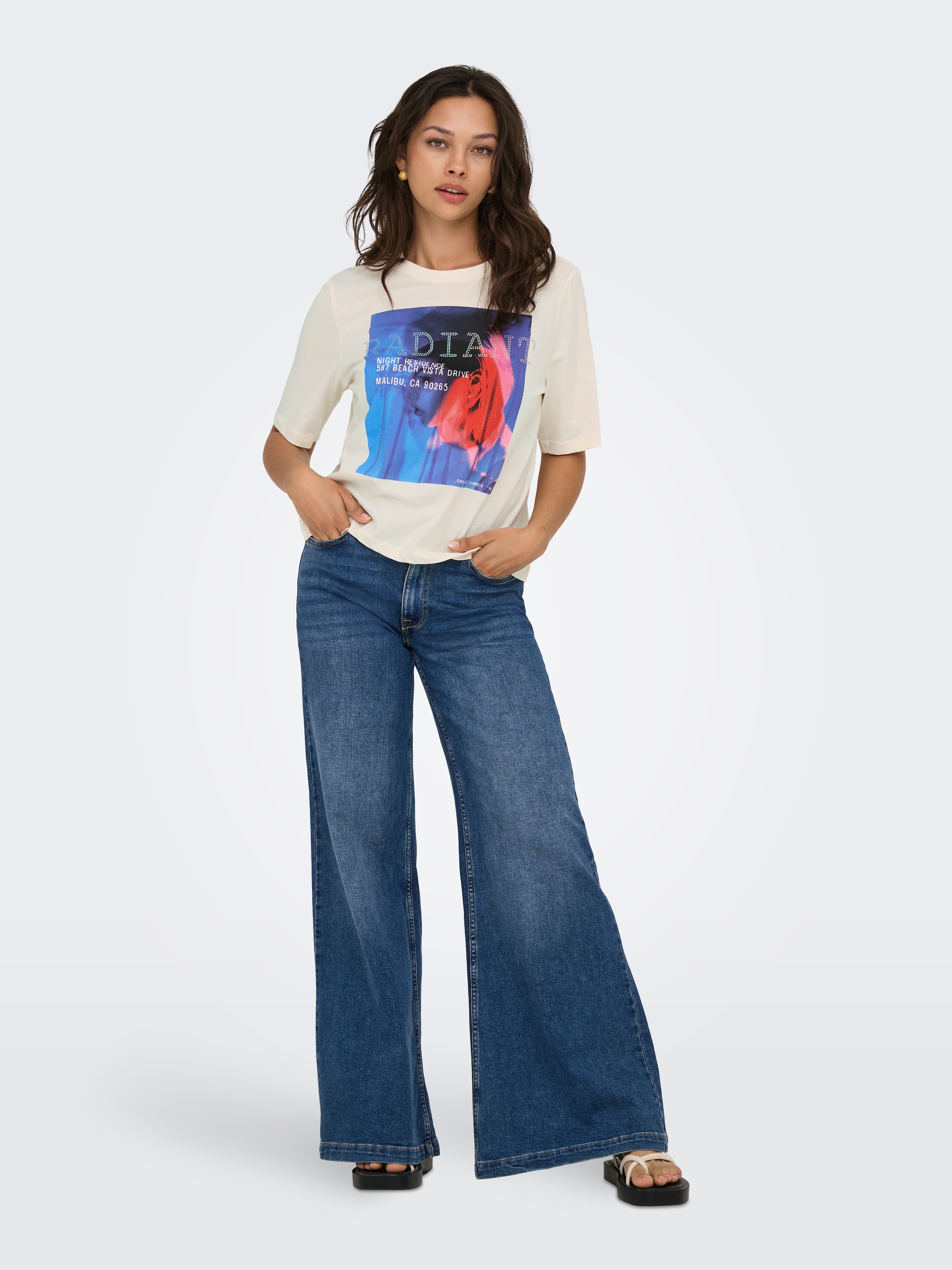 ONLY Kurzarmshirt »ONLHAVANNA LIFE S/S VIBE TOP BOX JRS«