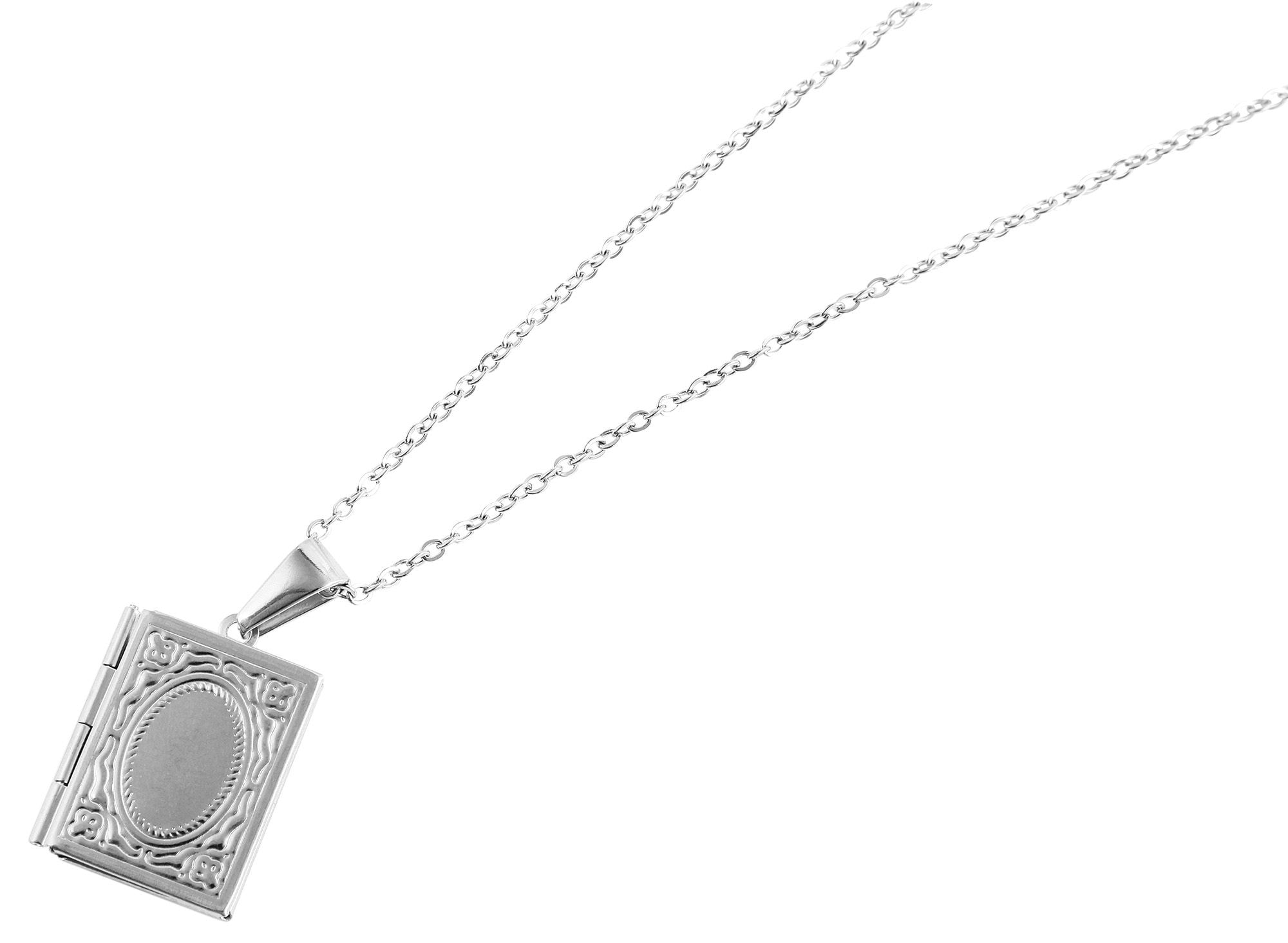 Adelia´s Kette ohne Anhänger »Damen Halskette mit Anhänger – Medaillon aus Edelstahl« Ideal zum Verschenken – schlicht und stilvoll