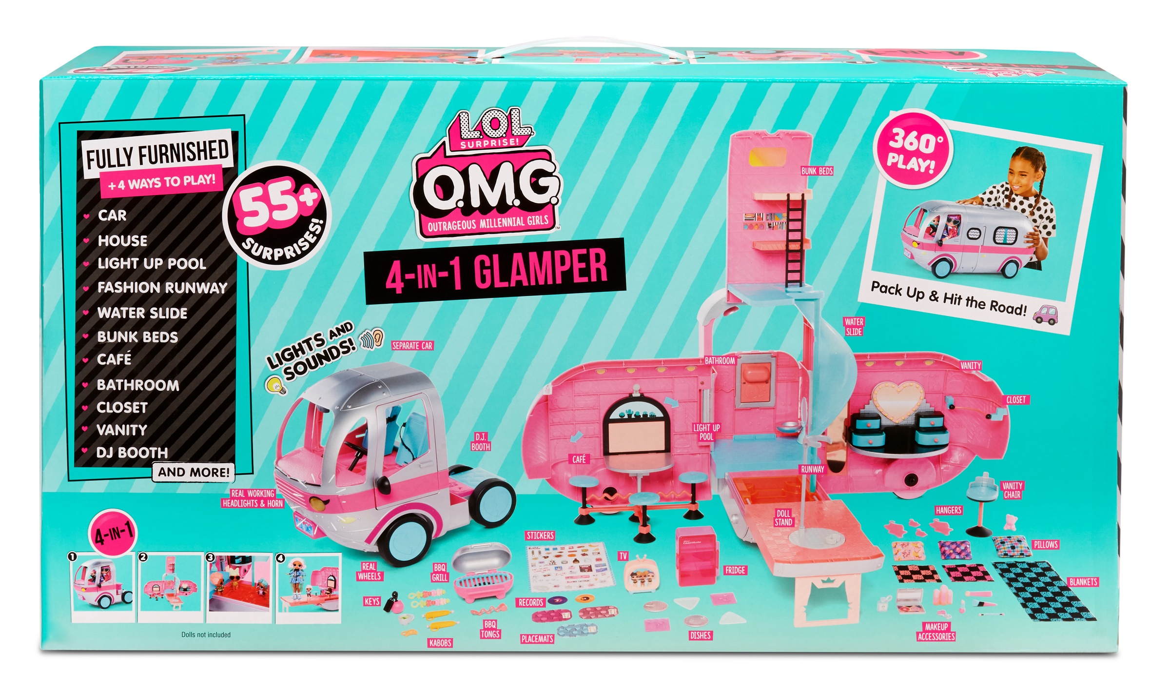 L.O.L. SURPRISE! »L.O.L. Surprise Glamper« für alle LOL Surprise Dolls und OMG Fashion Dolls; mit Licht und Sound