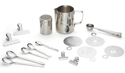 Barista-Set, (Set, 23 tlg.), Kaffeezubehör-Set, ideal für Cappuccino oder Latte...