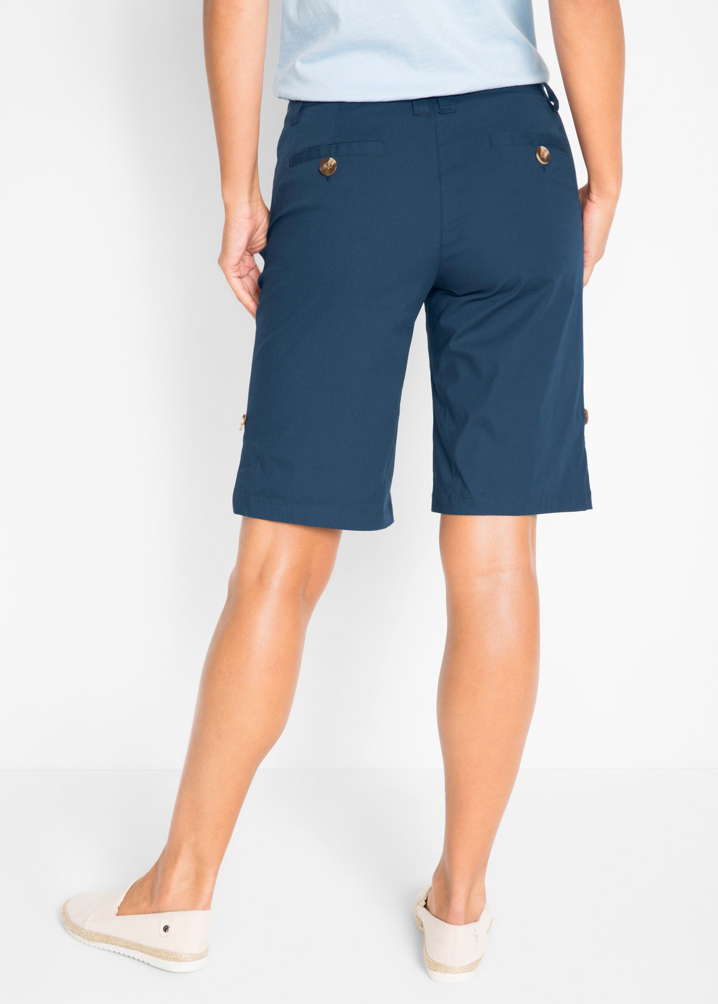 bonprix Bermudas "Stretch Bermuda" mit krempelbaren Beinen, Regular Fit günstig online kaufen