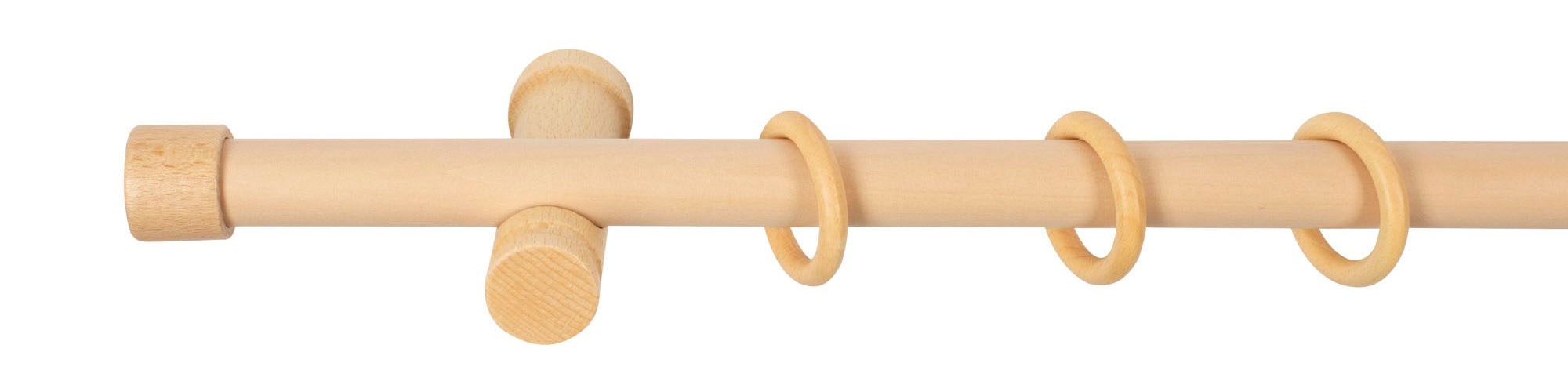 SN DECO GROUP Gardinenstange "Cafiro" 1 läufig-läufig Fixmaß 28 mm, Holz, v günstig online kaufen