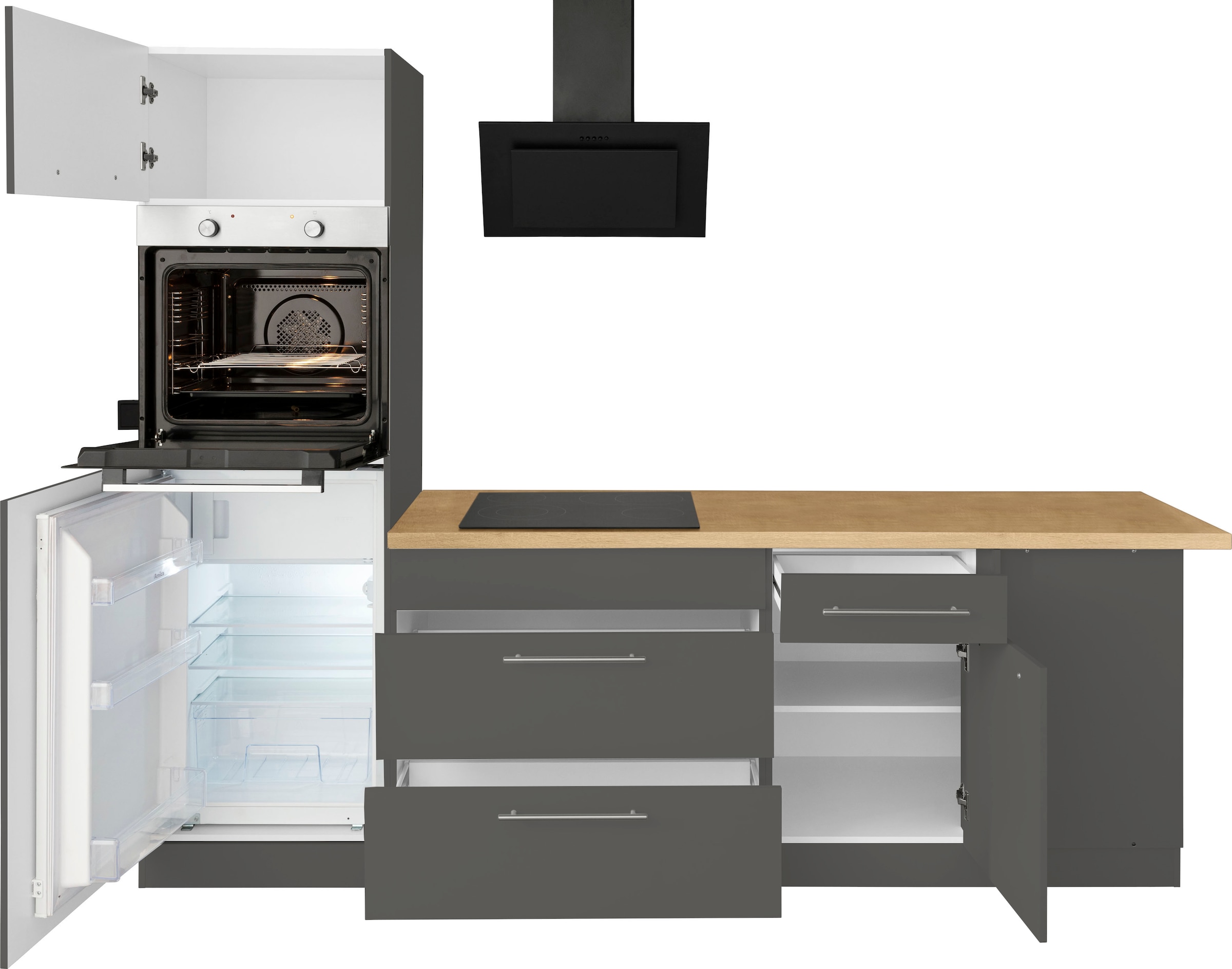 wiho Küchen 220 »Unna«, ohne BAUR 260 cm E-Geräte, Stellbreite x Winkelküche bestellen 