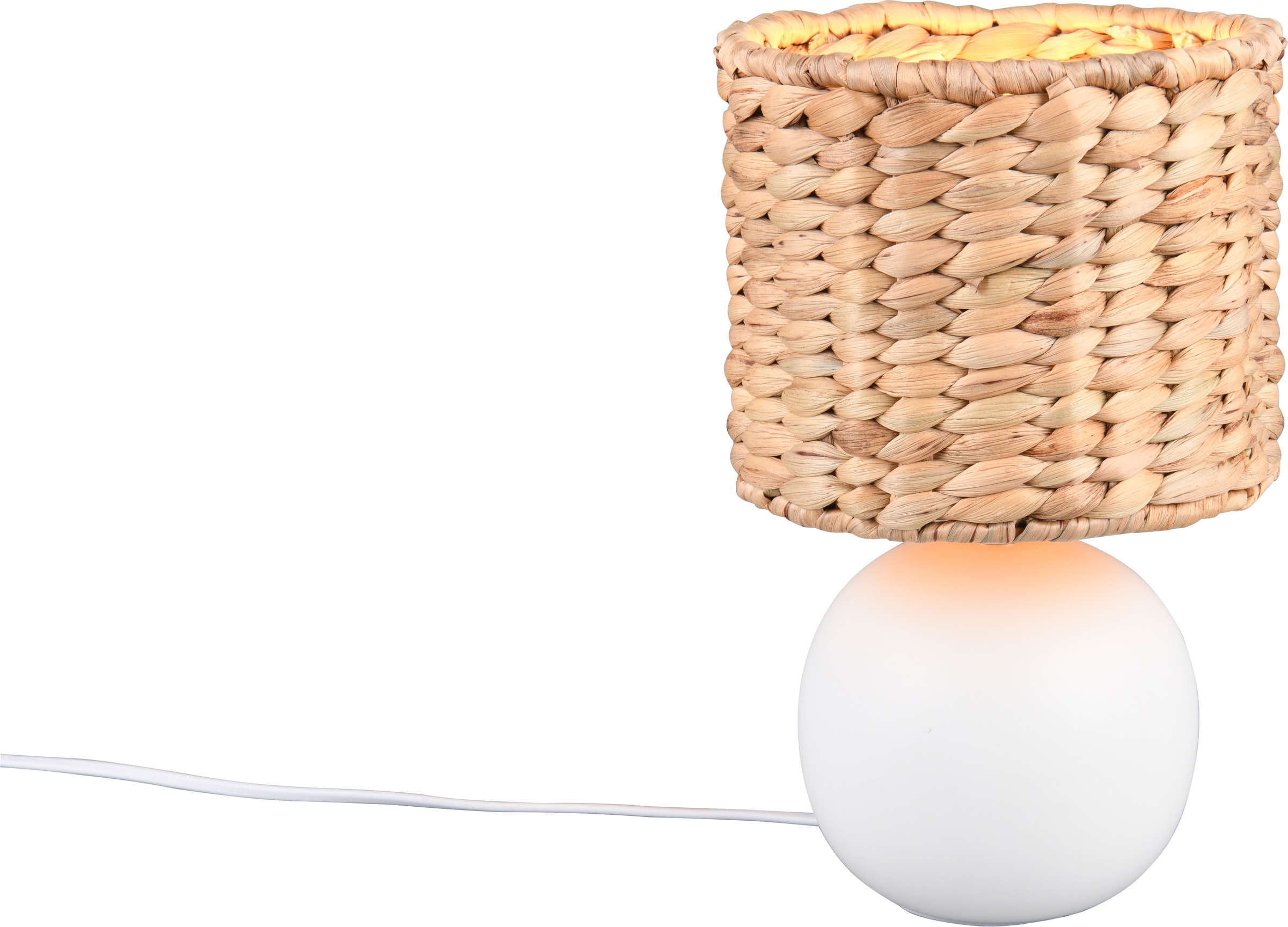 TRIO Leuchten Tischleuchte »VINA, Keramik Tischleuchte mit Lampenschirm aus Seegras« E27 1 Stk. warmweiß - kaltweiß exkl 1x E27 max 40W