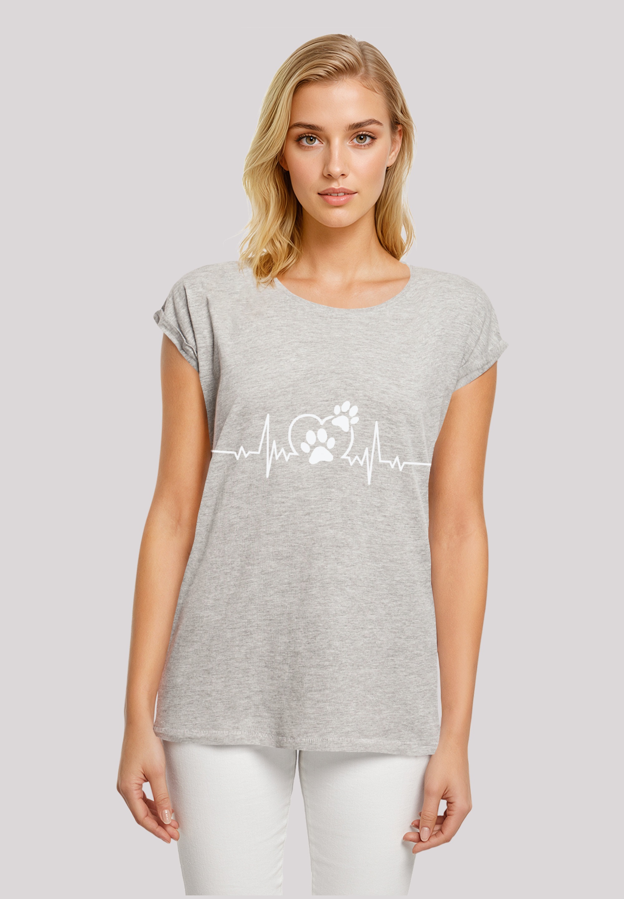 F4NT4STIC T-Shirt »Herzschlag Hunde Liebe«, Premium Qualität