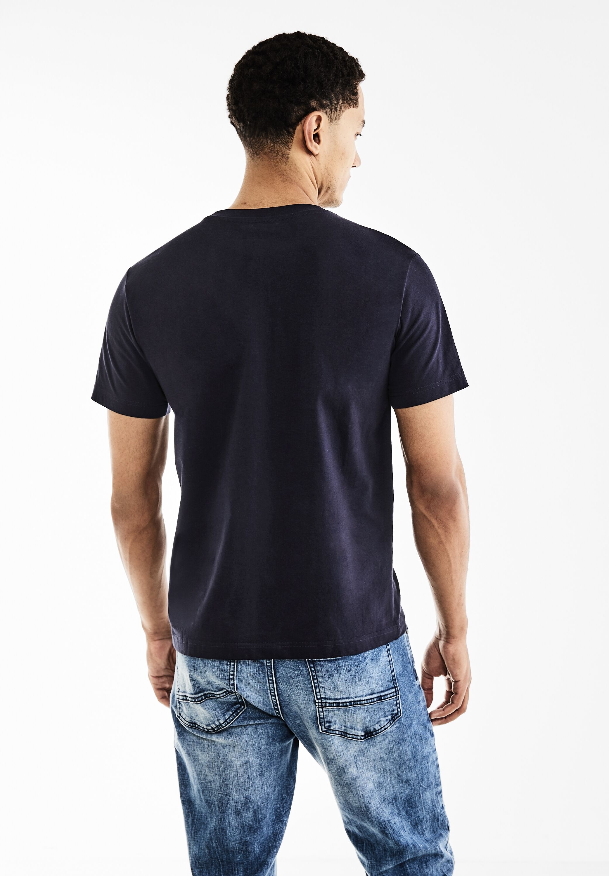 STREET ONE MEN T-Shirt, mit Rundhalsausschnitt