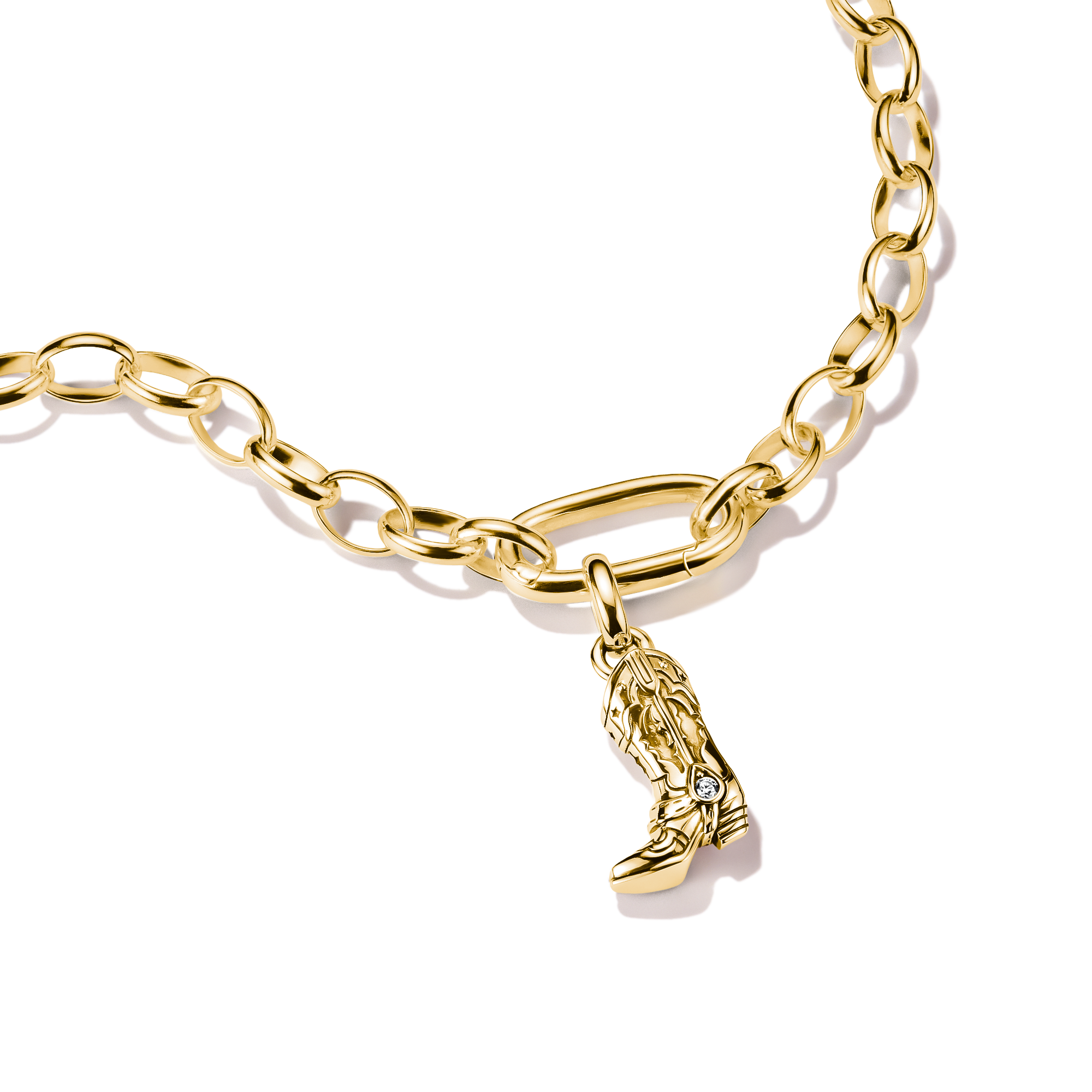 THOMAS SABO Charm-Einhänger »Cowboyboot-Optik, Schmuck-Anhänger für Charm-Armband - Connect« mit Zirkonia (synth.)