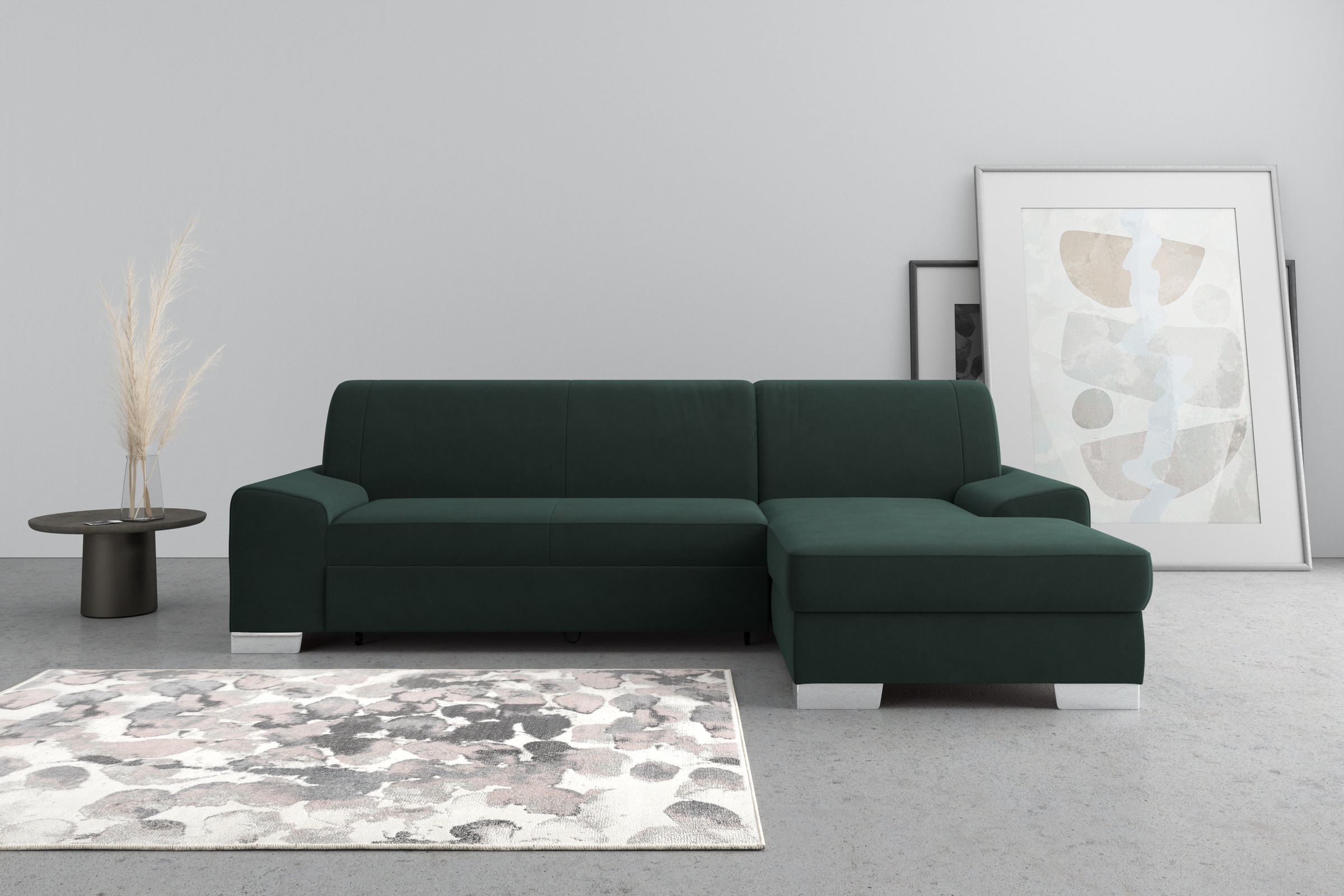 DOMO collection Ecksofa »Anzio L-Form«, wahlweise mit Bettfunktion und Federkern