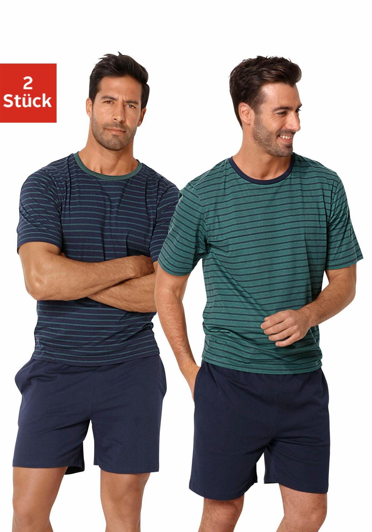 le jogger Pyjama 4 tlg. Schlafanzug im Streifendesign