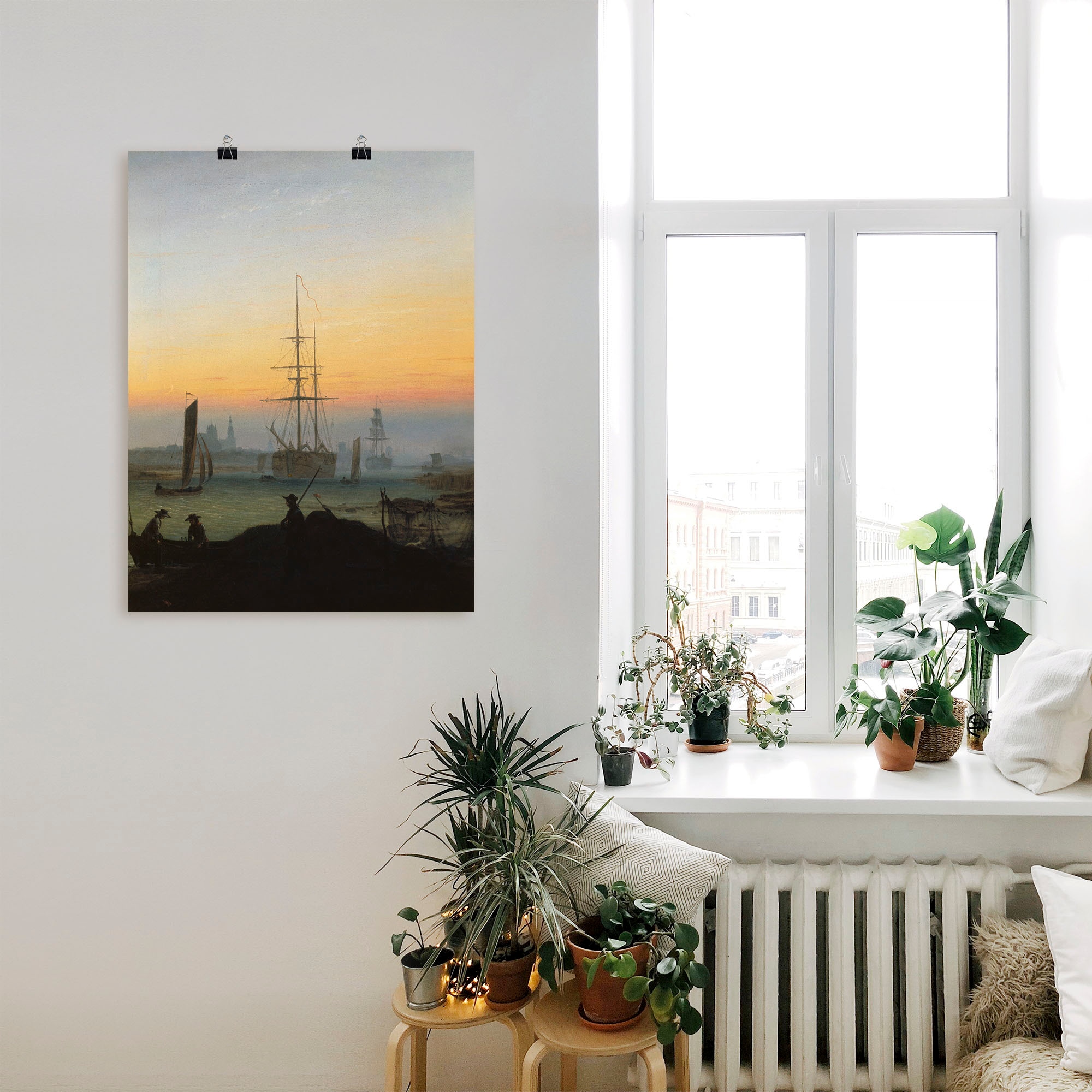 Artland Wandbild »Hafen von Greifswald.«, Gewässer, (1 St.), als Leinwandbild, Wandaufkleber oder Poster in versch. Größen