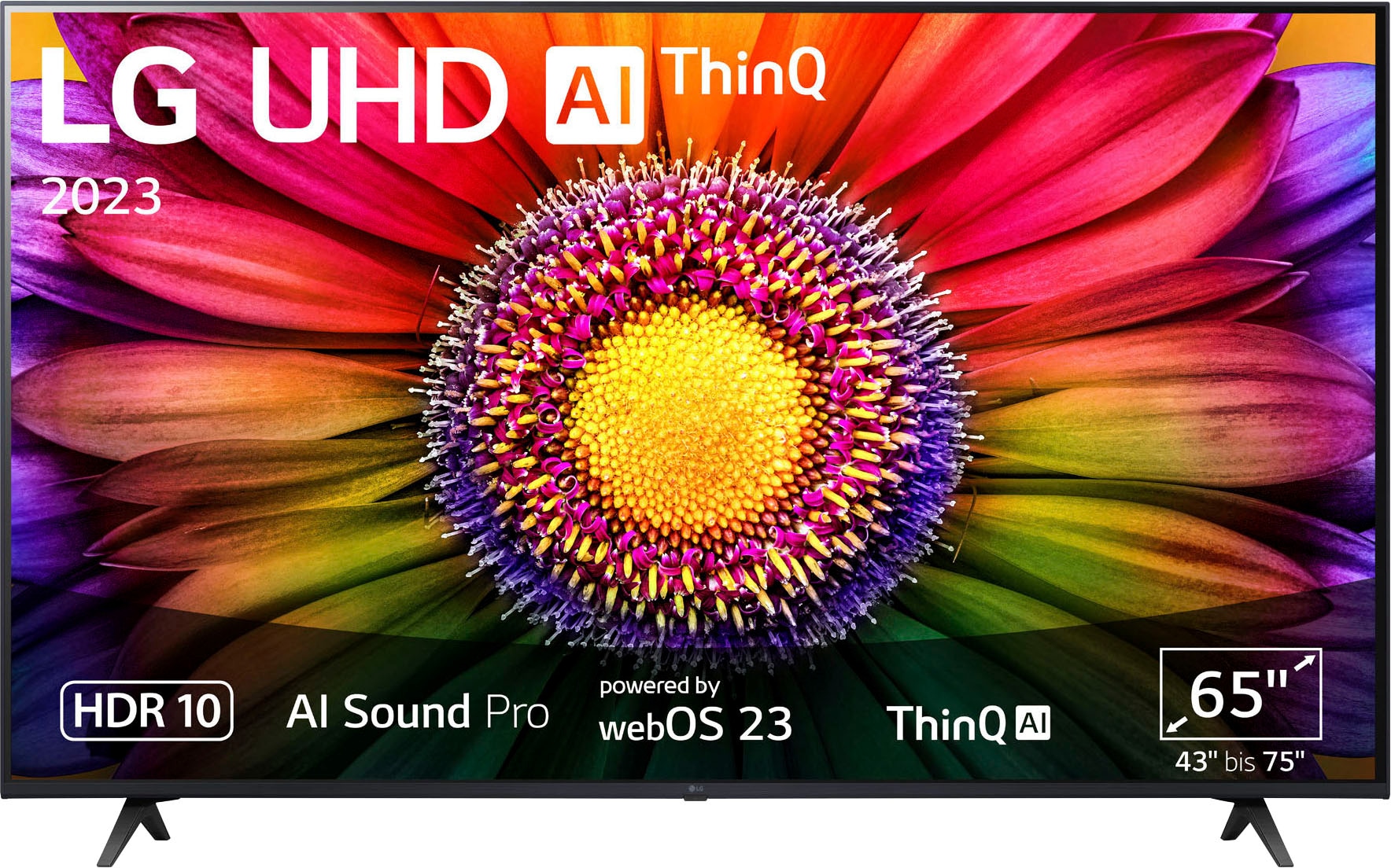 UHD, Zoll, Sound | Smart-TV, cm/65 Pro,Filmmaker AI-Prozessor,HDR10,AI LG Ultra BAUR Mode 4K 4K Gen6 α5 164 »65UR80006LJ«, HD, LED-Fernseher