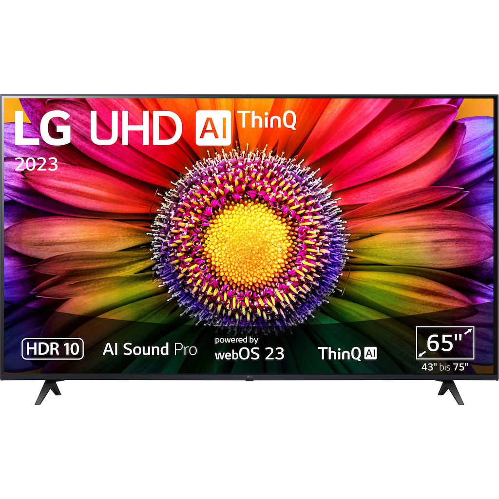 LG LED-Fernseher »65UR80006LJ«, 164 cm/65 Zoll, 4K Ultra HD, Smart-TV, UHD,α5 Gen6 4K AI-Prozessor,HDR10,AI Sound Pro,Filmmaker Mode