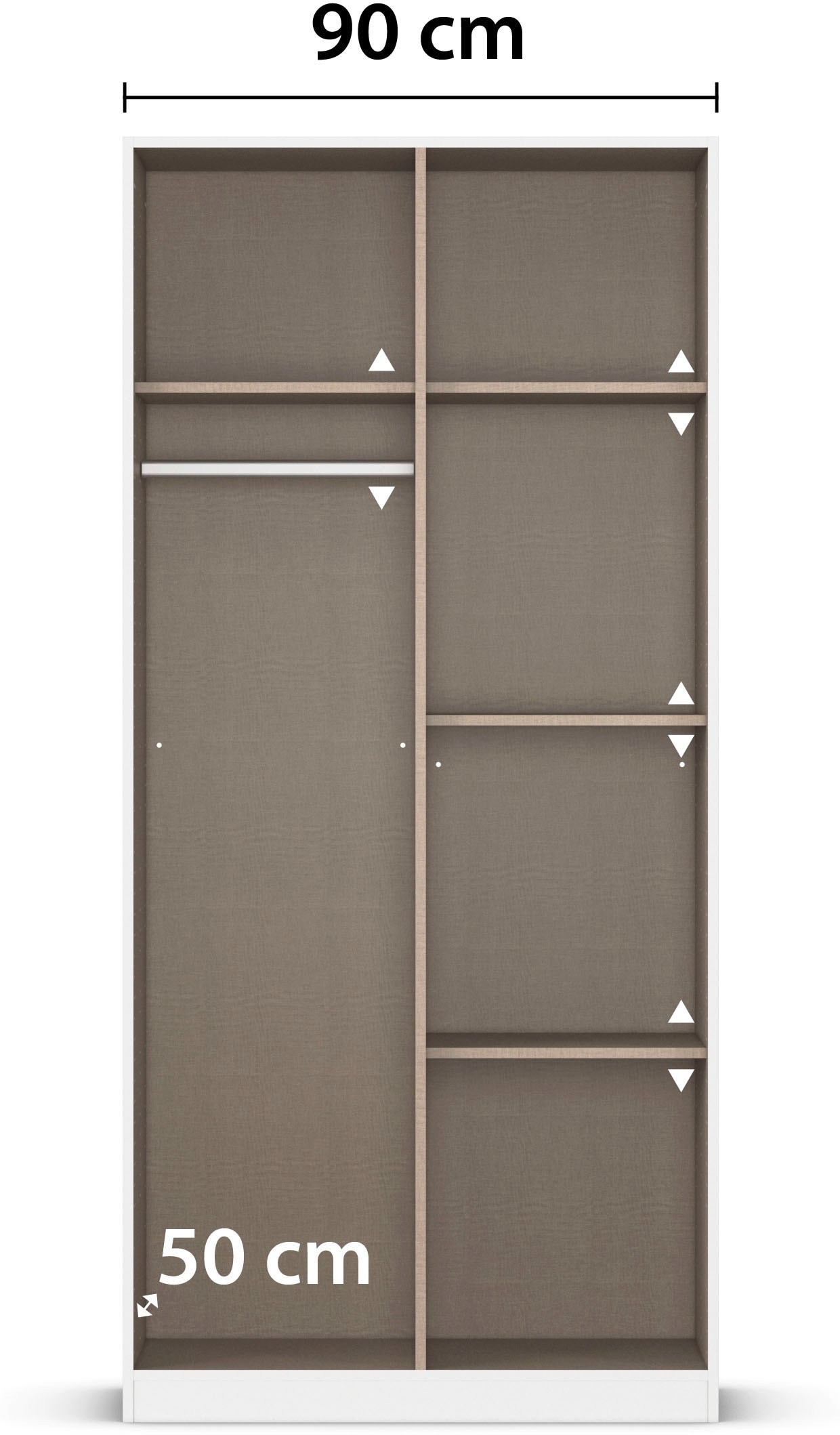 rauch Kleiderschrank »Schrank Garderobe Garderobenschrank Putzschrank Wäscheschrank BERGHEIM« Breite/Höhe/Tiefe: 91/197/54 cm,  viel Stauraum, abschließbar mit gesamt 4 Schlüsseln, MADE IN GERMANY