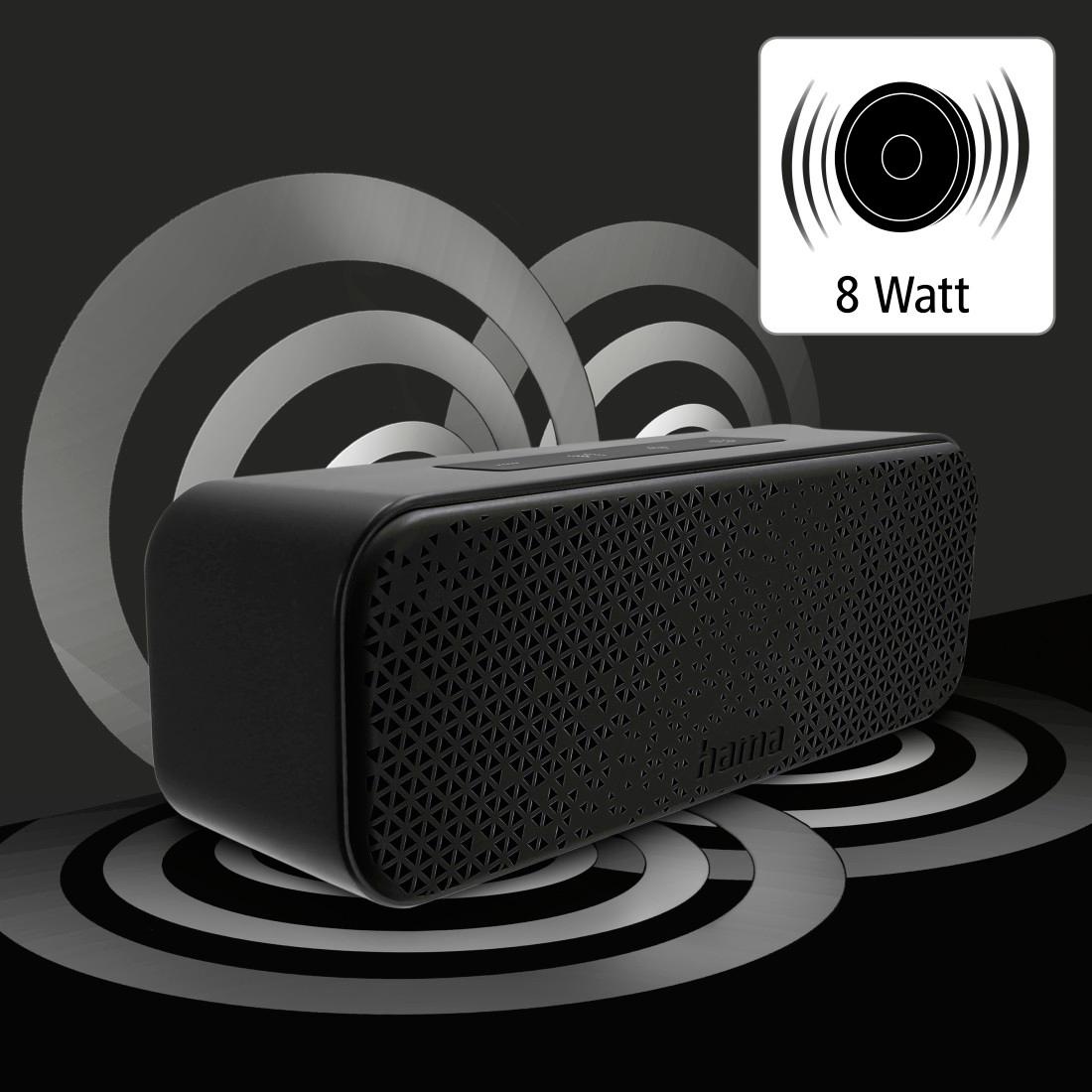 Hama Bluetooth-Lautsprecher »PowerBrick 2.0«, Outdoor Musikbox mit Karabiner