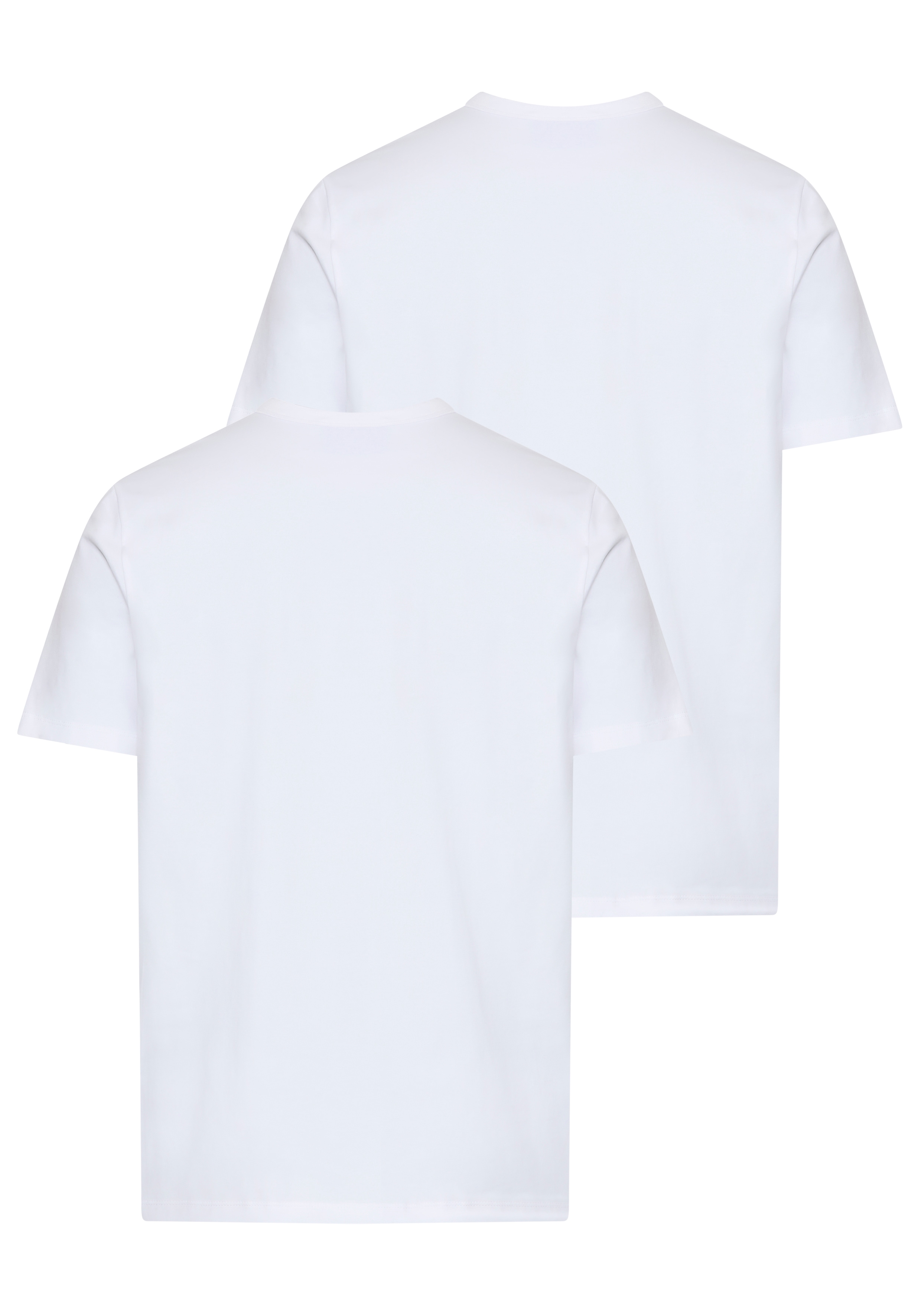 HUGO T-Shirt "BLUE Naolo" Packung, 2 Stk. mit Markenlabel am Saum