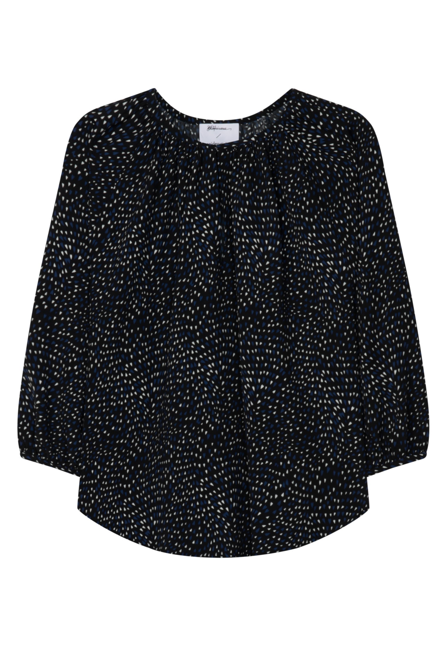 seidensticker Shirtbluse »Schwarze Rose«, 3/4-Arm Rundhals Druck