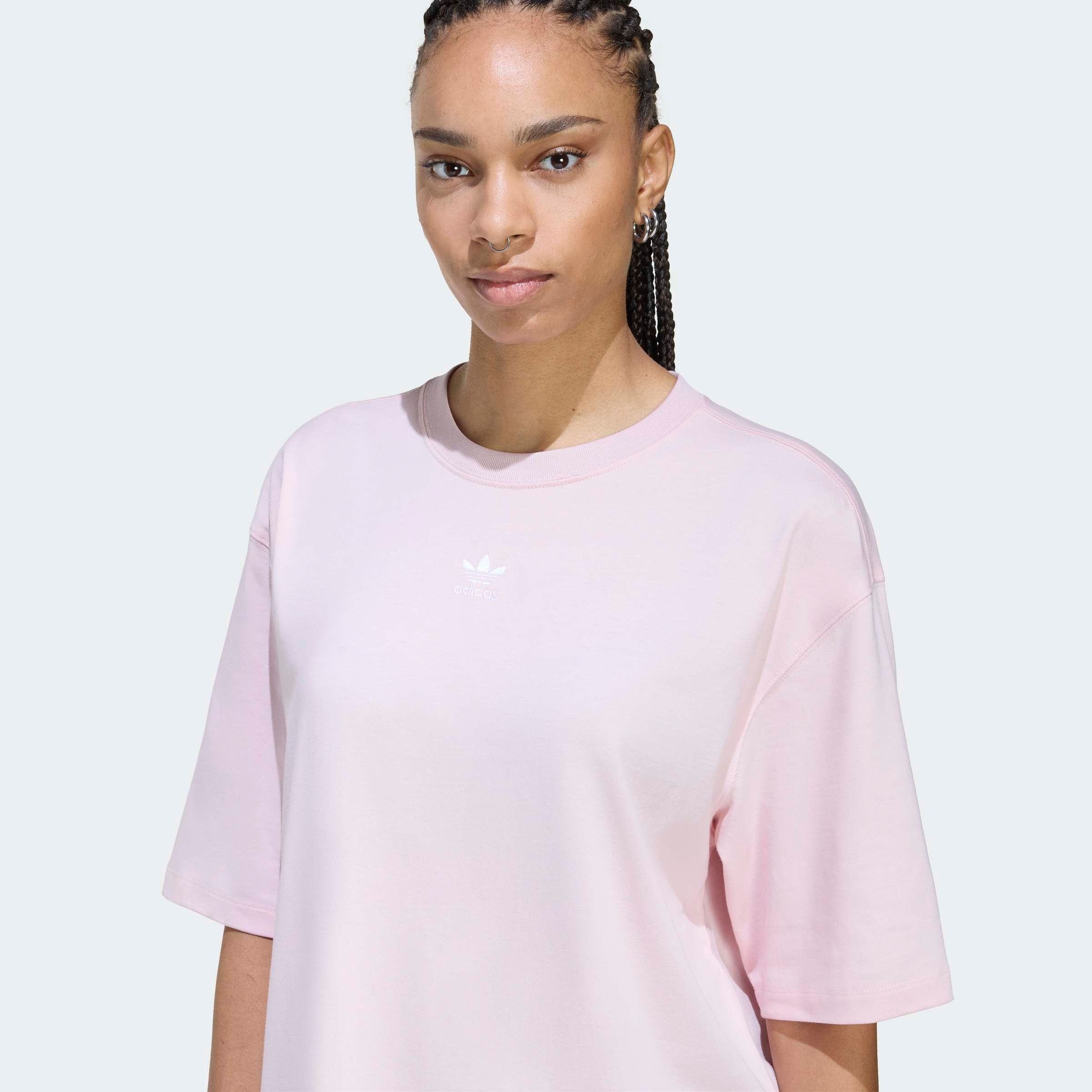 T-Shirt ADIDAS ORIGINALS "ESS BOYFR TEE", Damen, Gr. S, sanpin, Obermaterial: 100% Baumwolle, normal, Rundhals, Shirts T-Shirt, sportlicher Stil, Kurzarm, aus Baumwolljersey 3