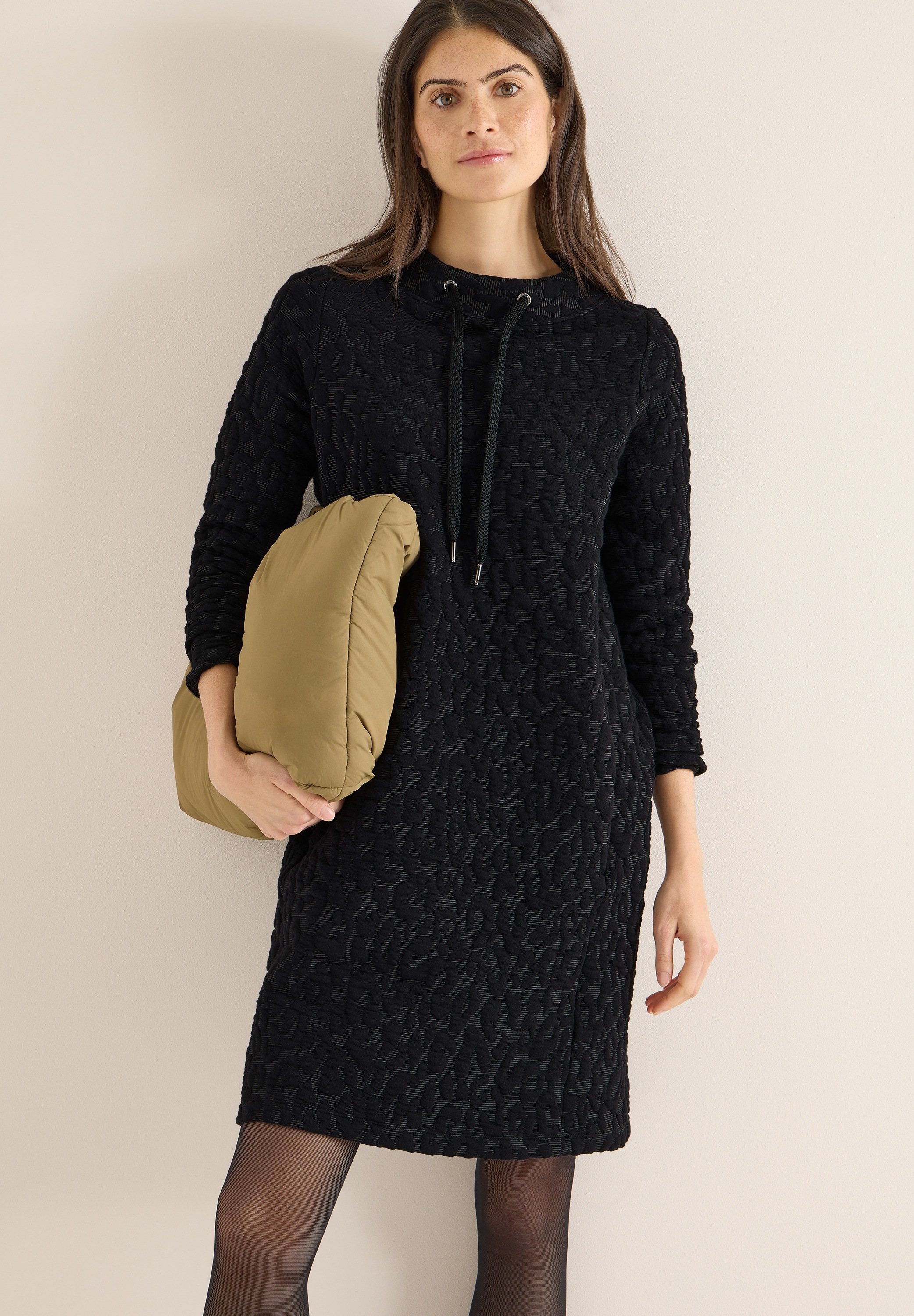 Cecil Sweatkleid Eingrifftaschen mit Leo-Muster