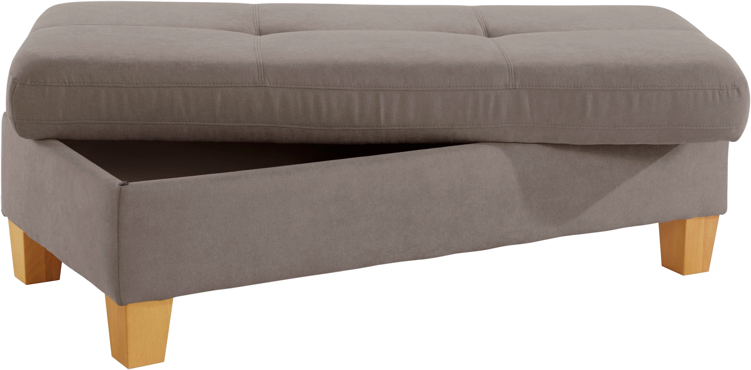 exxpo - sofa fashion Hocker »Enya Bankhocker mit Staufach unter der Sitzfläche«, schöne Detailverarbeitung