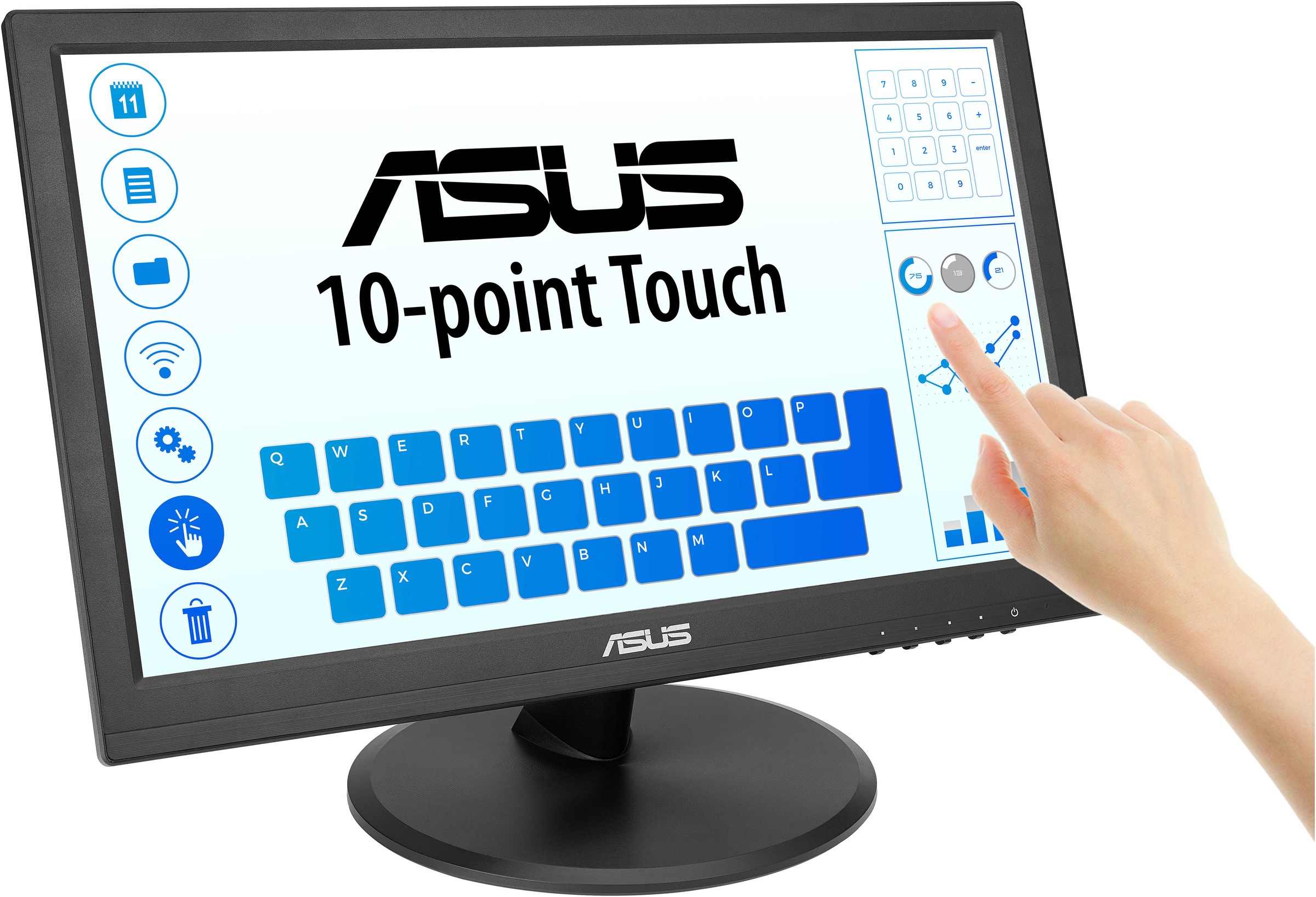 Asus LED-Monitor »VT169HE« 40 cm/16 ″  1920 x 1080 px Full HD 5 Reaktionszeit 60 Hz
