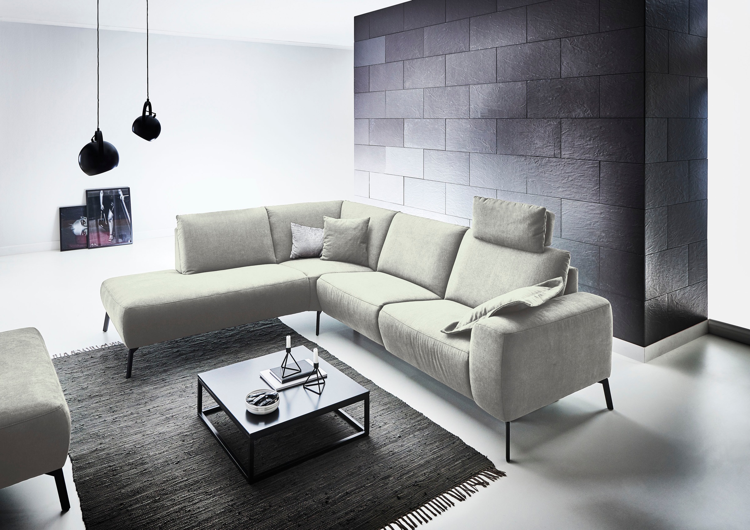 INOSIGN Ecksofa »Bellini L-Form«, incl. motorischer Relaxfunktio, wahlweise Easy Care-Bezug