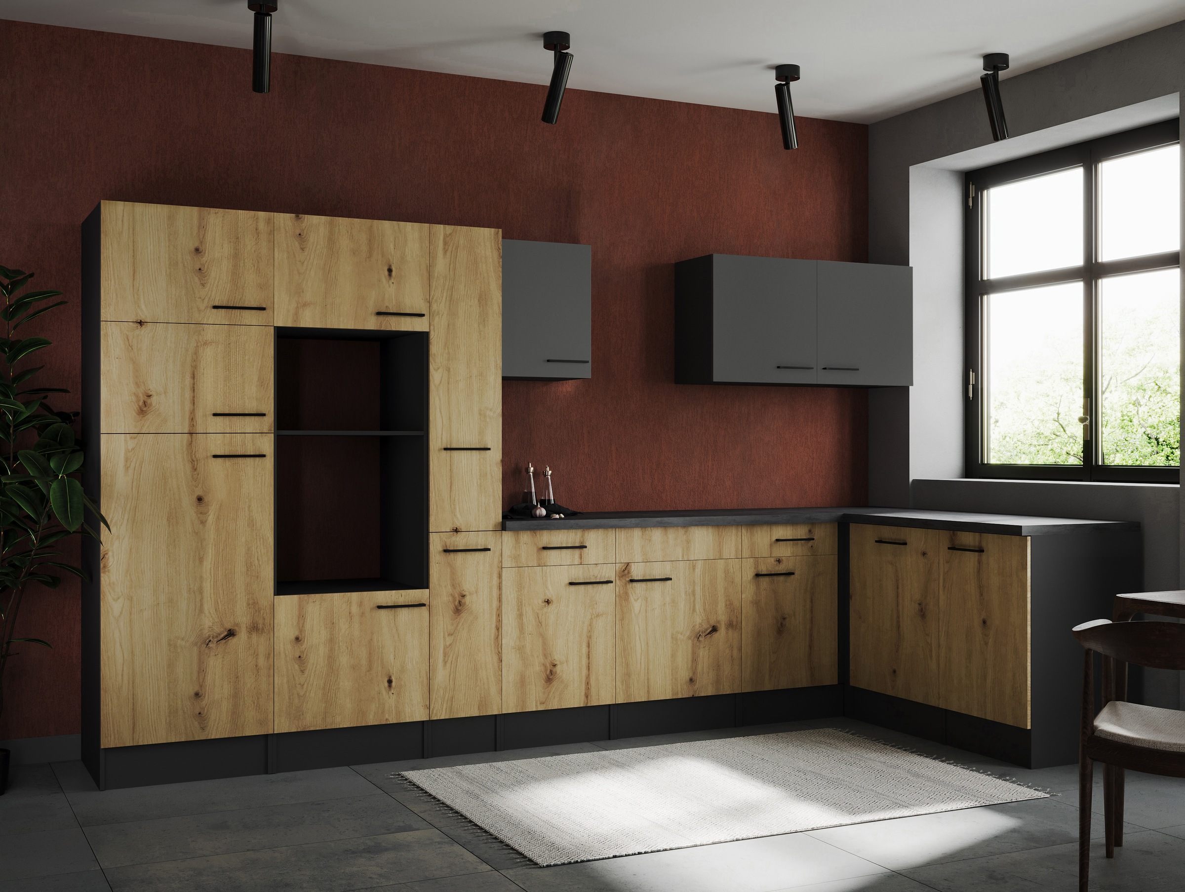 Thumbnail - RESPEKTA Winkelküche "Oliver" Breite 370 cm, 90 cm Arbeitshöhe, in exklusiver Konfiguration für OTTO