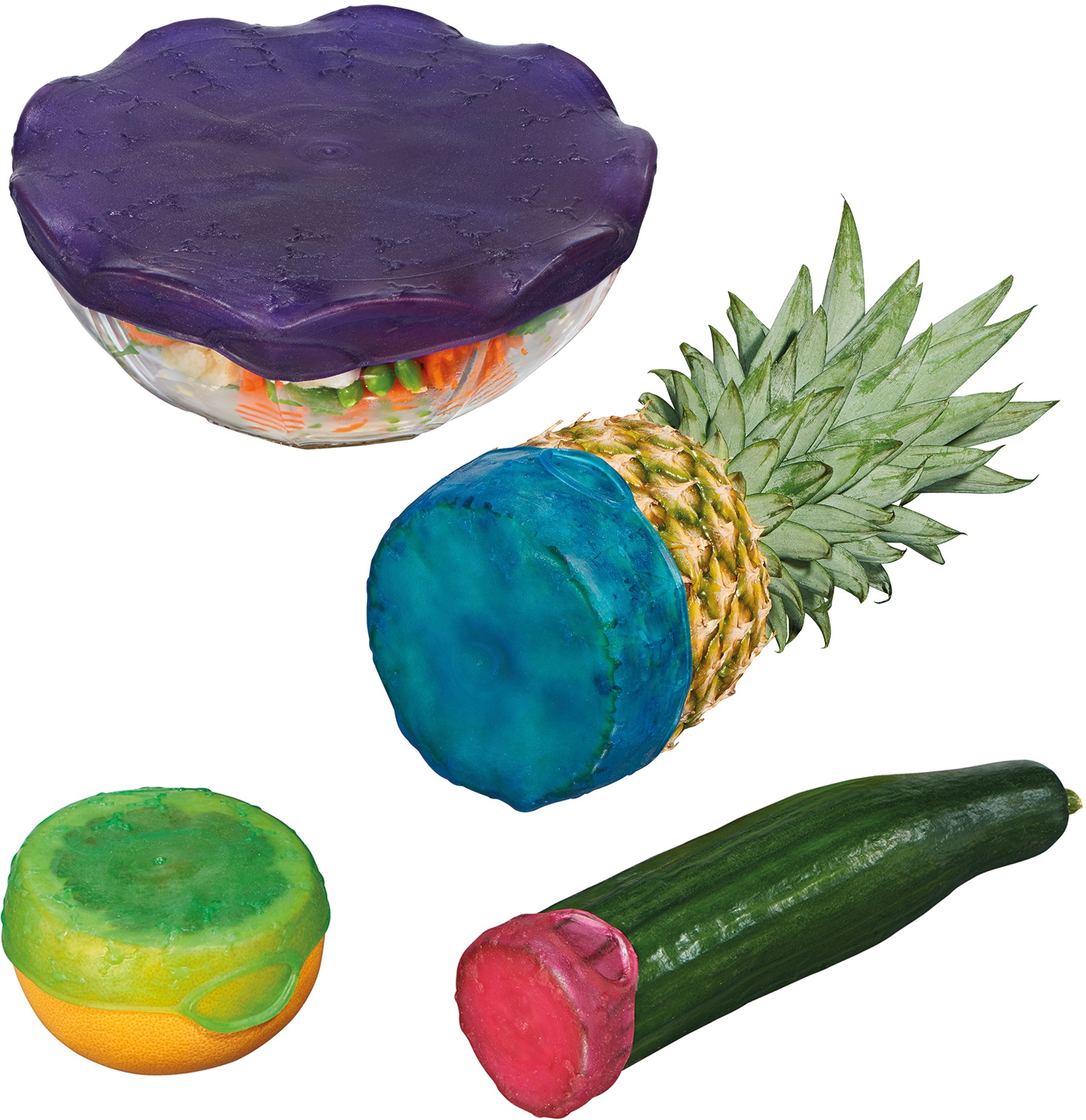 STONELINE Frischhaltedeckel, bunt, Deckel, Kunststoff, wiederverwendbar