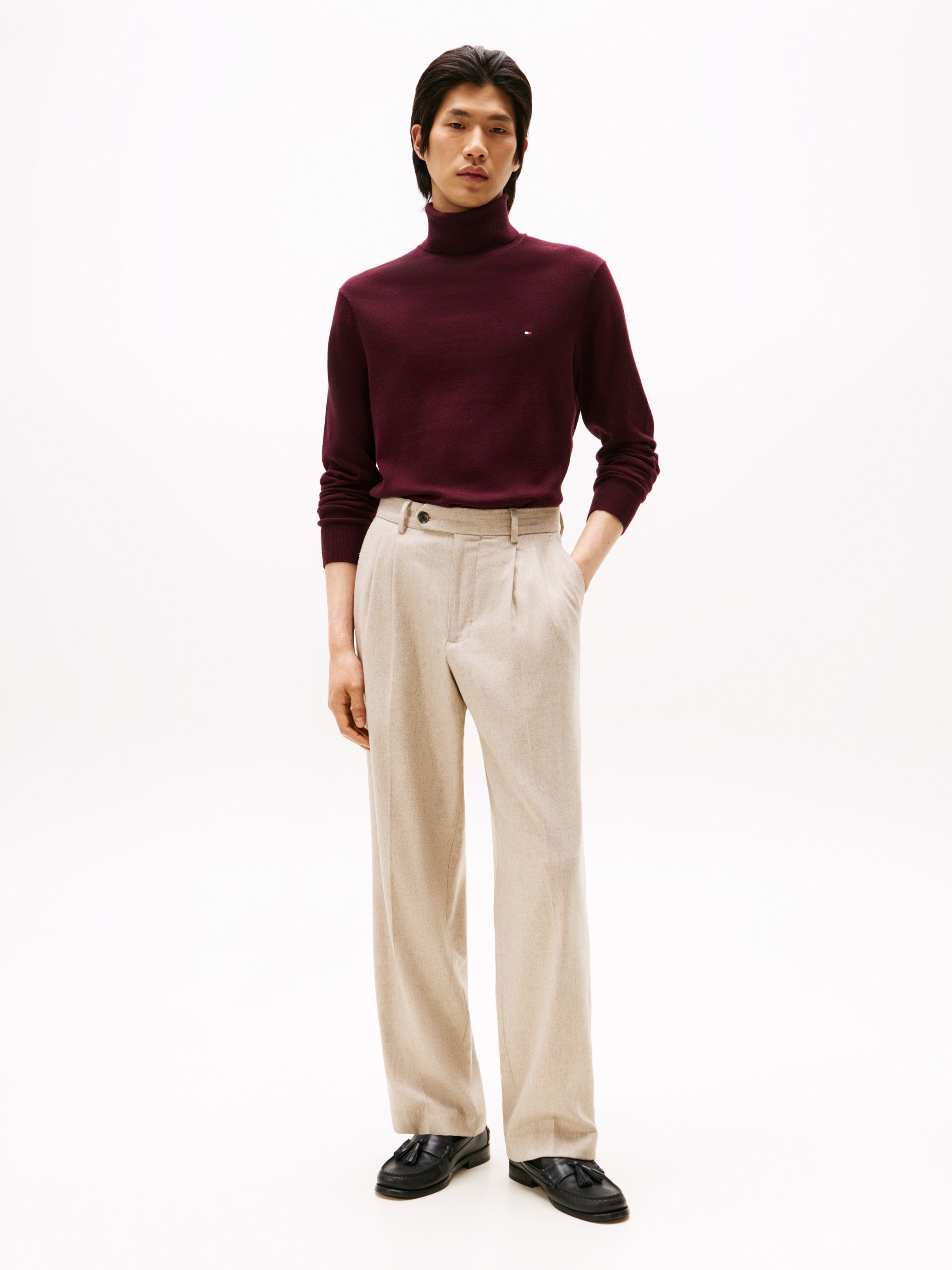 Tommy Hilfiger Rollkragenpullover »PIMA ORG CTN CASHMERE ROLL NECK«