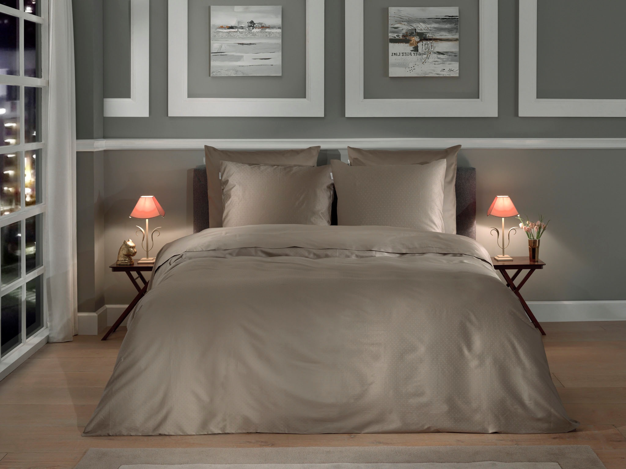 Heckett & Lane Bettwäsche "Punto" 2 Stk. gepunktet, 100% Baumwolle ab 135x2 günstig online kaufen