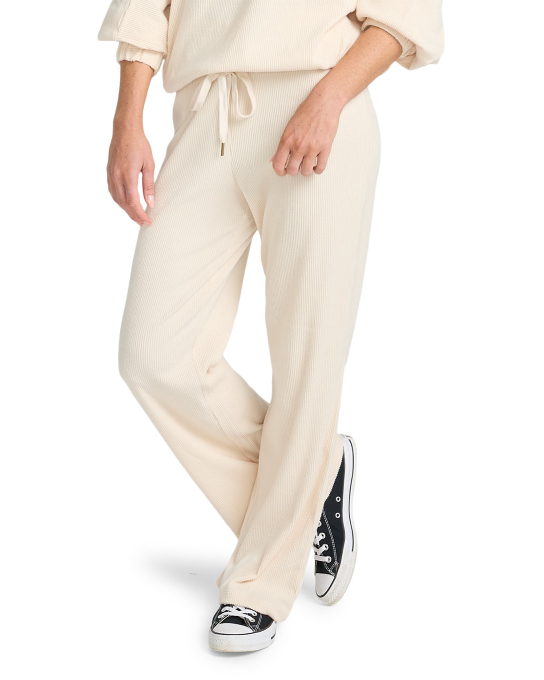 Stoffhose BILLABONG "Keep It Straight", Damen, Gr. XS, weißcap, Obermaterial: 95% Microfaser, 5% Elasthan;, Hosen Stoffhose